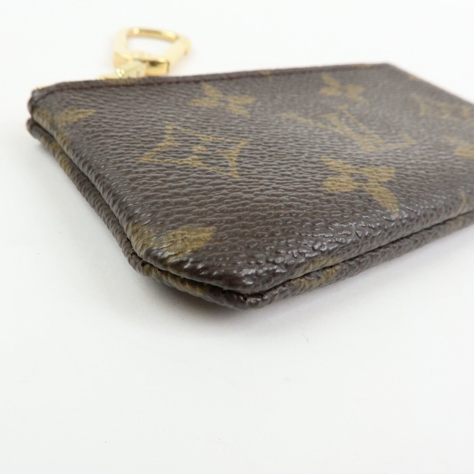 Louis Vuitton Monogram Pochette Cles Coin Case Key Case Brown M62650
