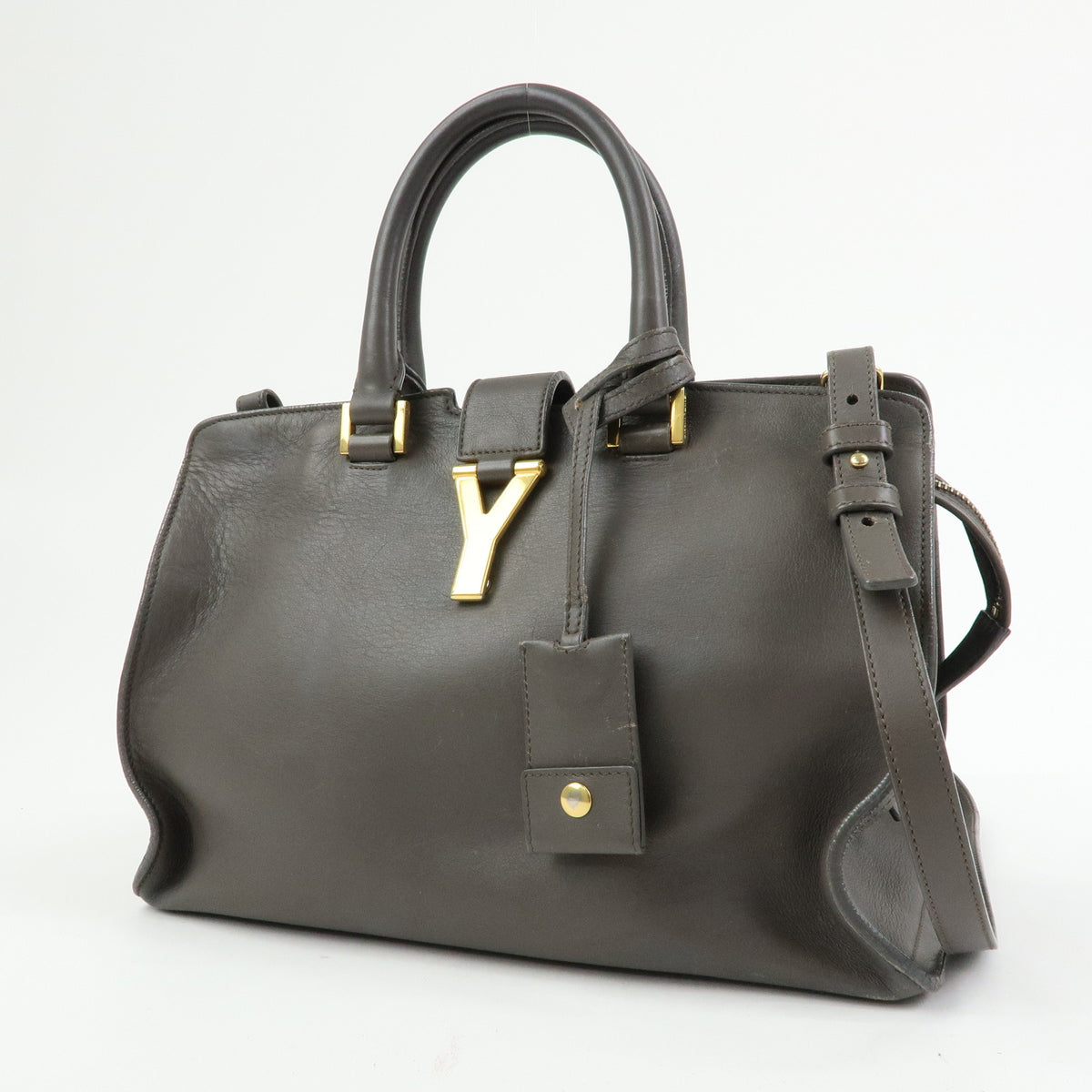 SAINT LAURENT PARIS Petit Cabas Y Line Leather 2Way Hand Bag 311210