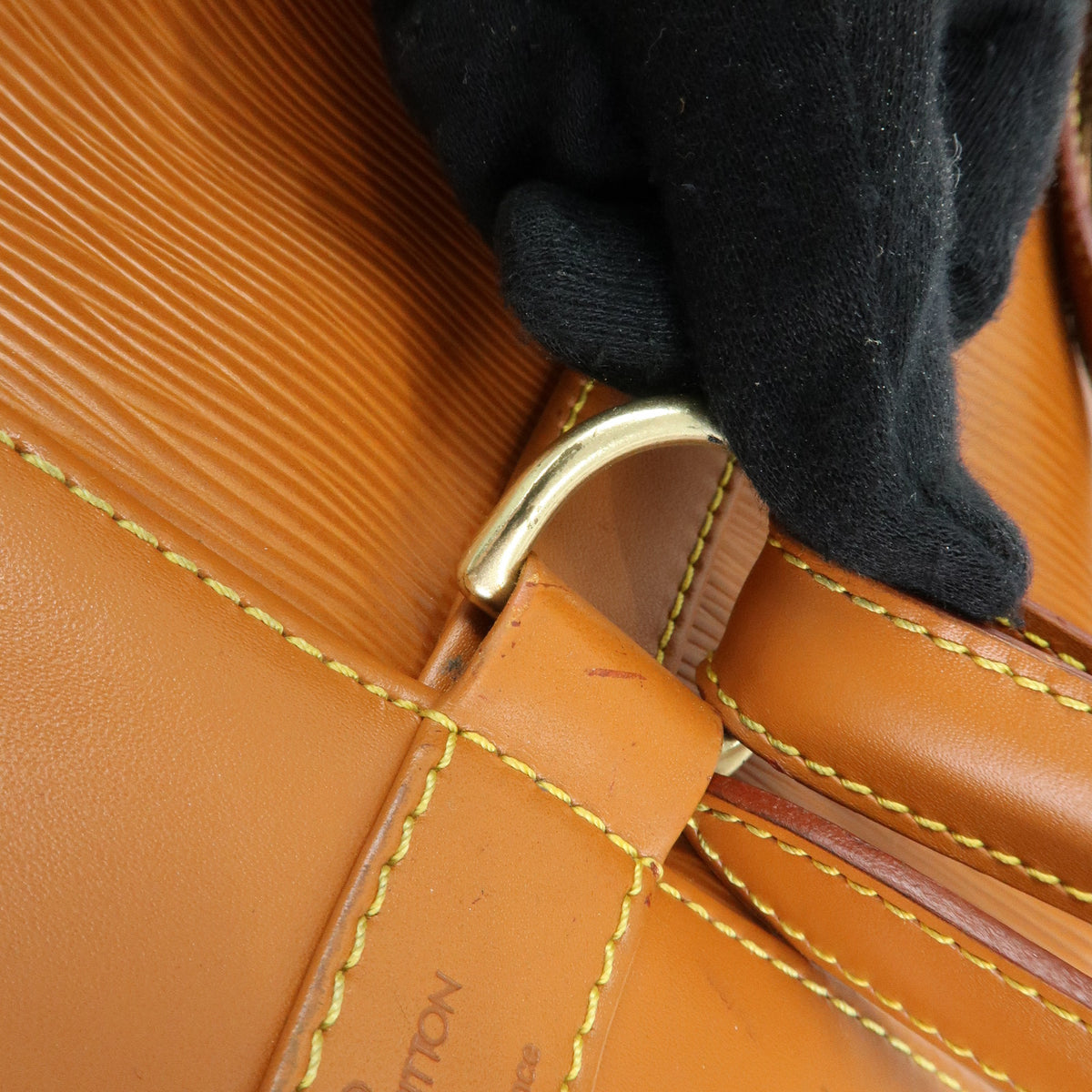 Louis Vuitton Epi Randonnee PM Shoulder Bag Zipang Gold M52358