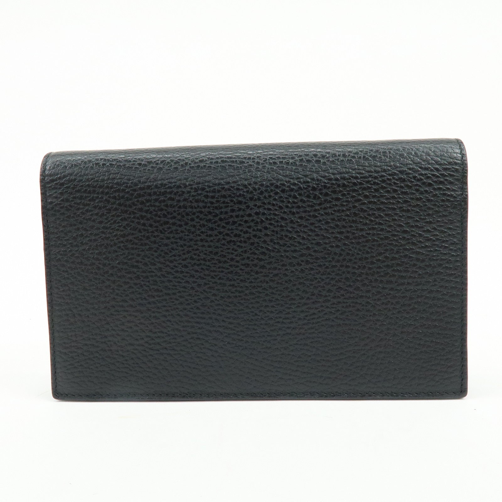 GUCCI Interlocking G Calf Leather Chain Wallet Shoulder Bag 466506