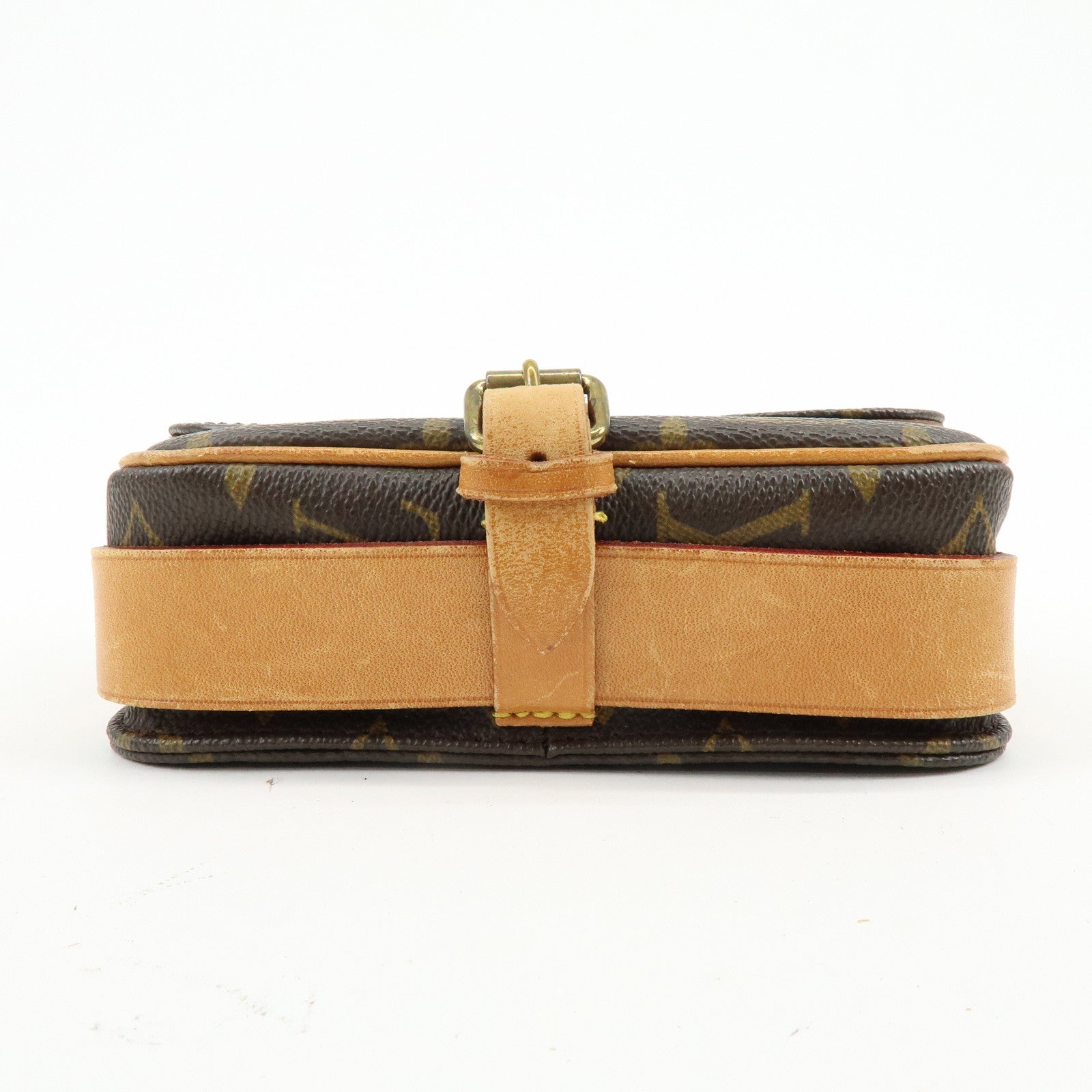 Louis Vuitton Monogram Mini Cartouchiere Shoulder Bag Brown M51254