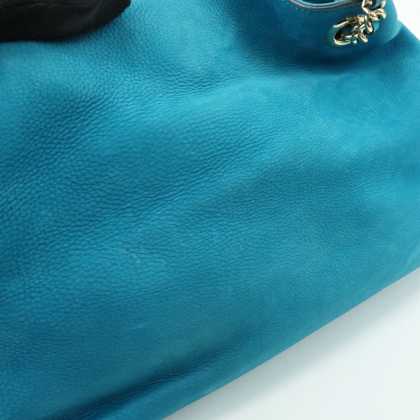 GUCCI SOHO Interlocking G Chain Shoulder Bag Blue 308982