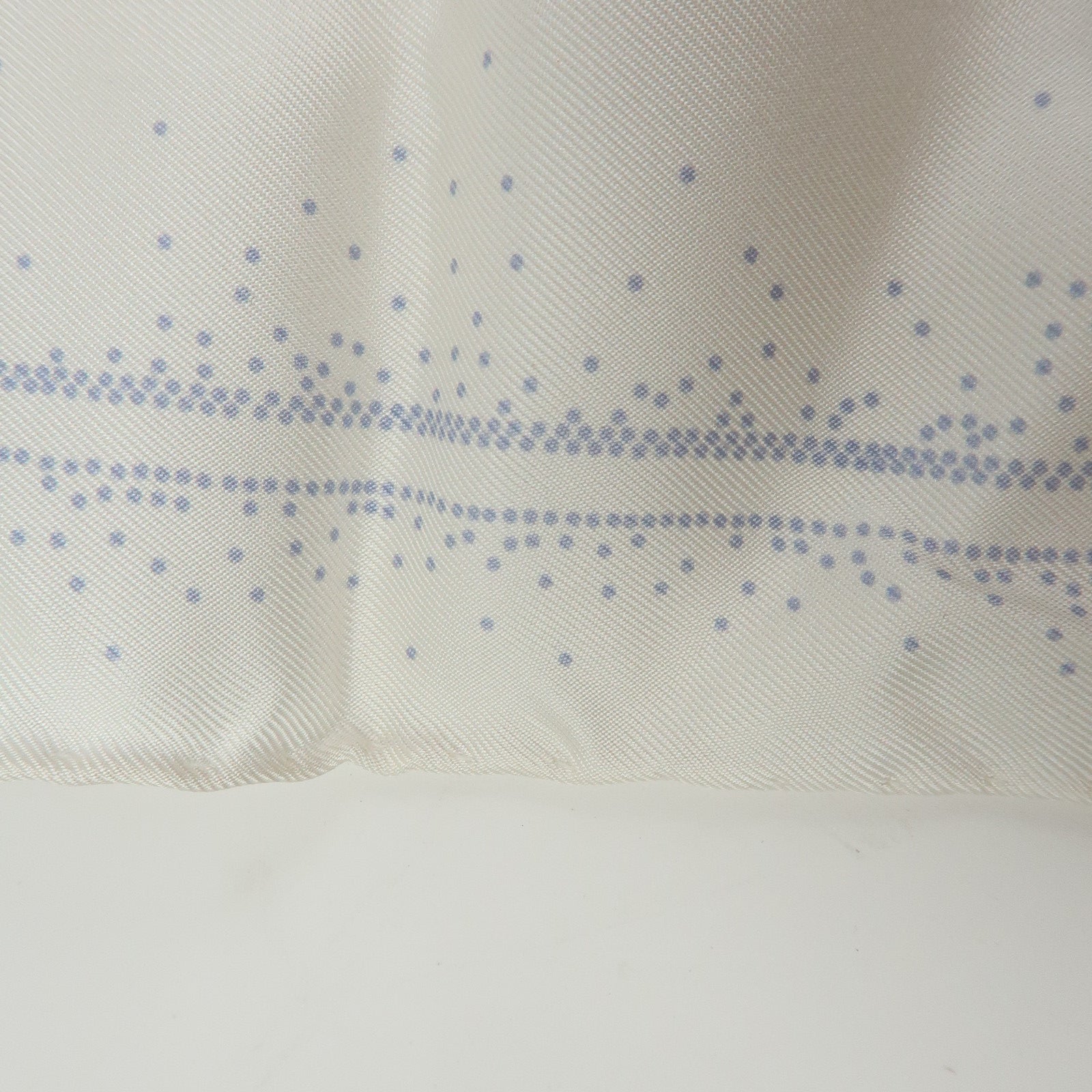 CHANEL Camelia COCO Mark Silk 100% Scarf Bear Penguin White Light Blue