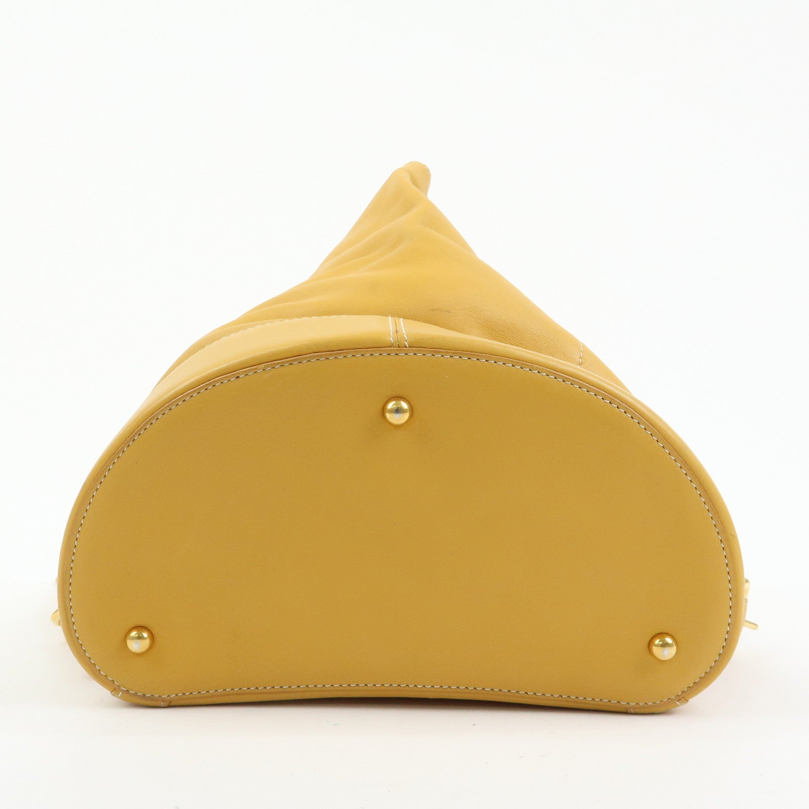 LOEWE Anton Leather Backpack Rucksack Yellow
