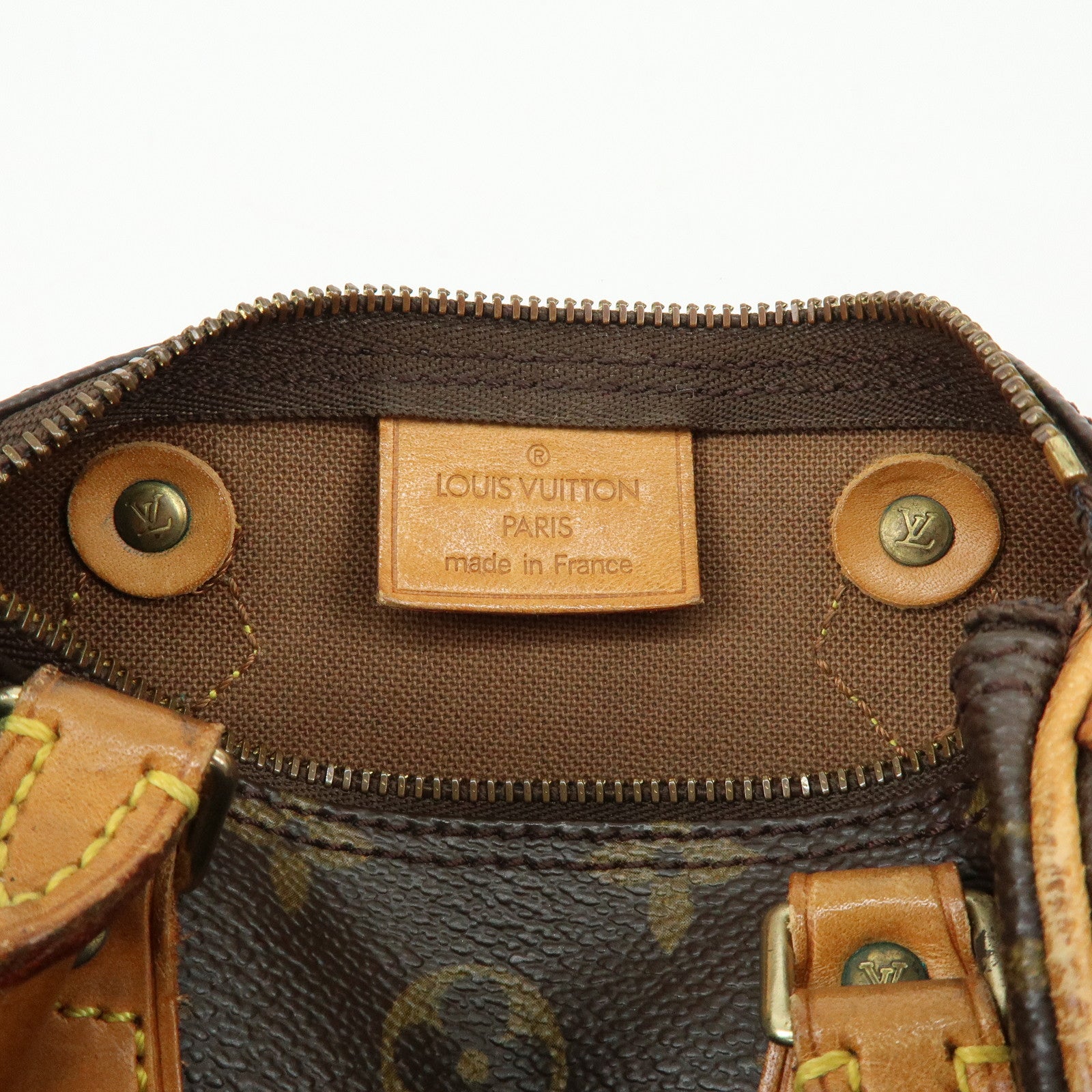 Louis Vuitton Monogram Canvas Mini Speedy Hand Bag & Strap M41534