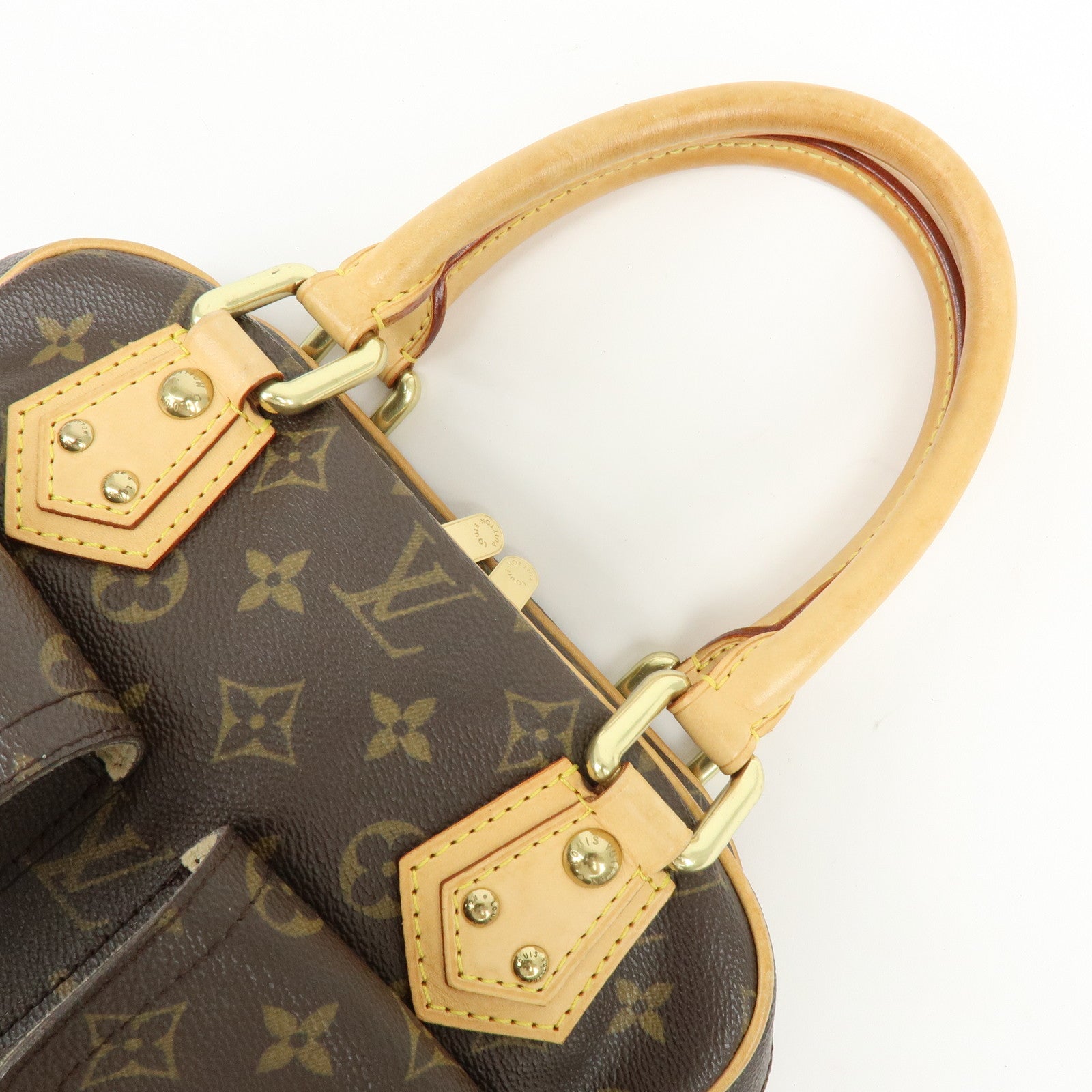 Louis Vuitton Monogram Manhattan PM Hand Bag Brown M40026