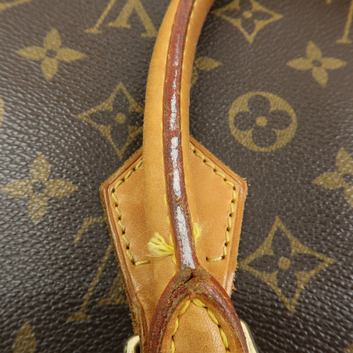 Louis Vuitton Monogram Sac Plat Tote Bag Hand Bag Brown M51140