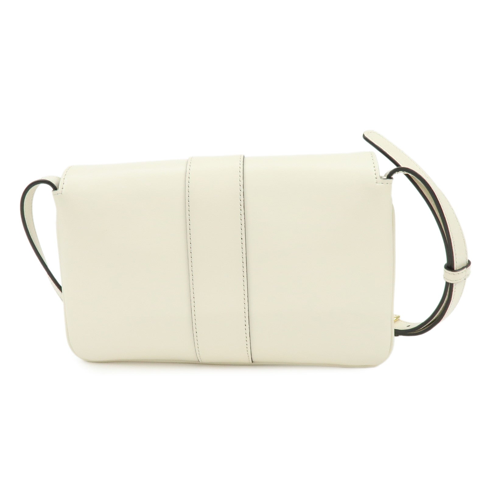GUCCI Double G Arli Leather Shoulder Bag Crossbody Bag White 550129