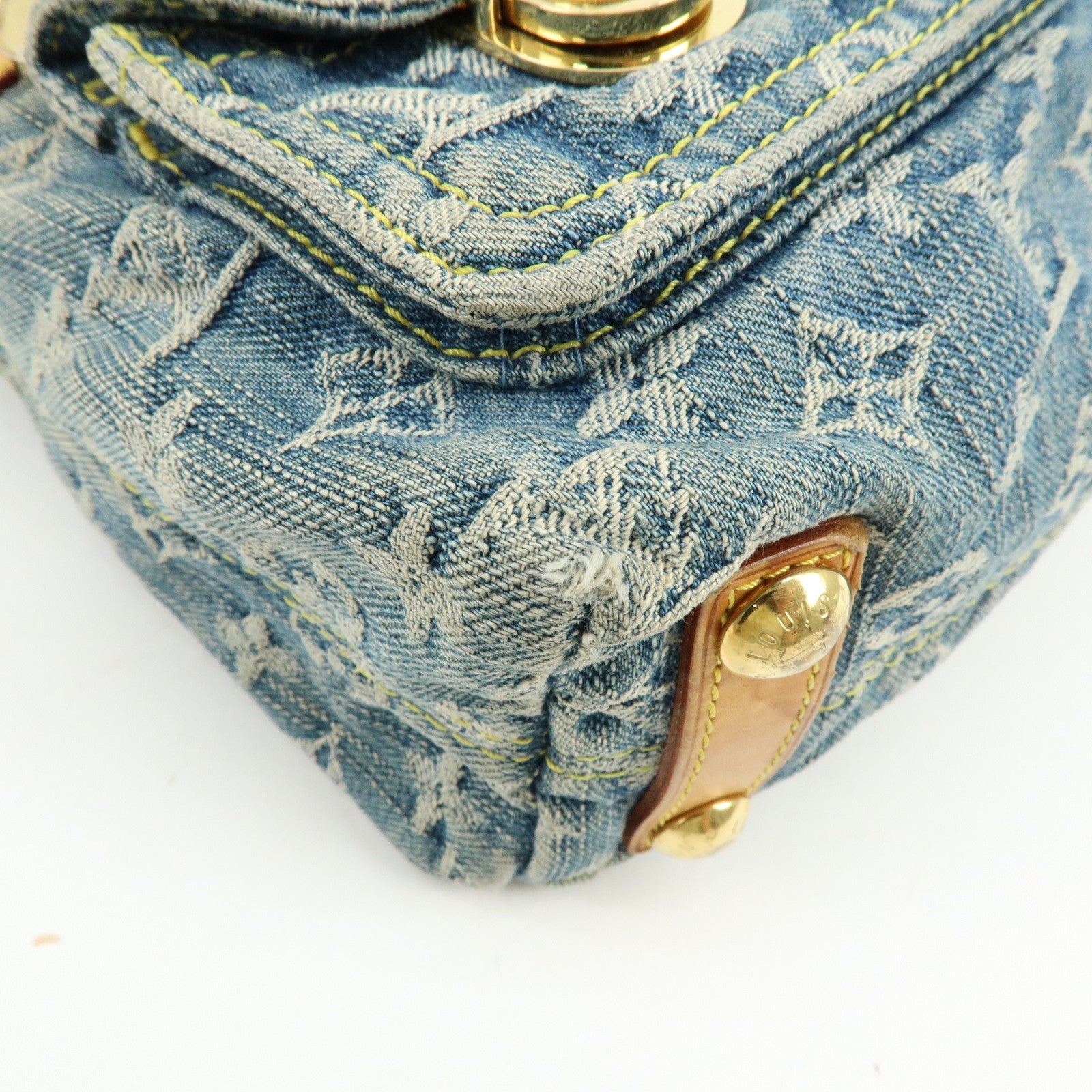 Louis Vuitton Monogram Denim Baggy PM 2Way Bag Shoulder Bag M95049