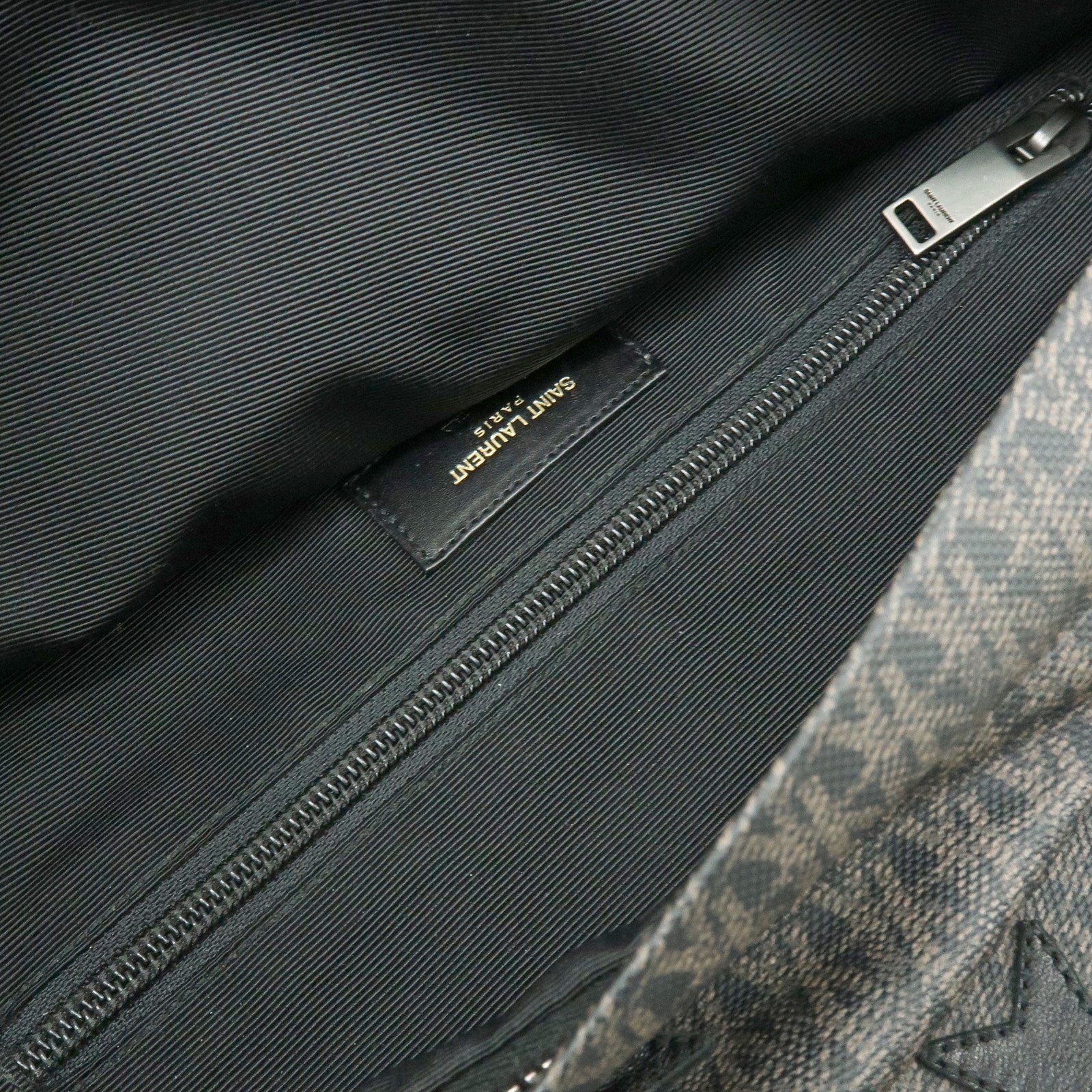 SAINT LAURENT PARIS Star Monogram PVC Leather Backpack Rucksack 415458