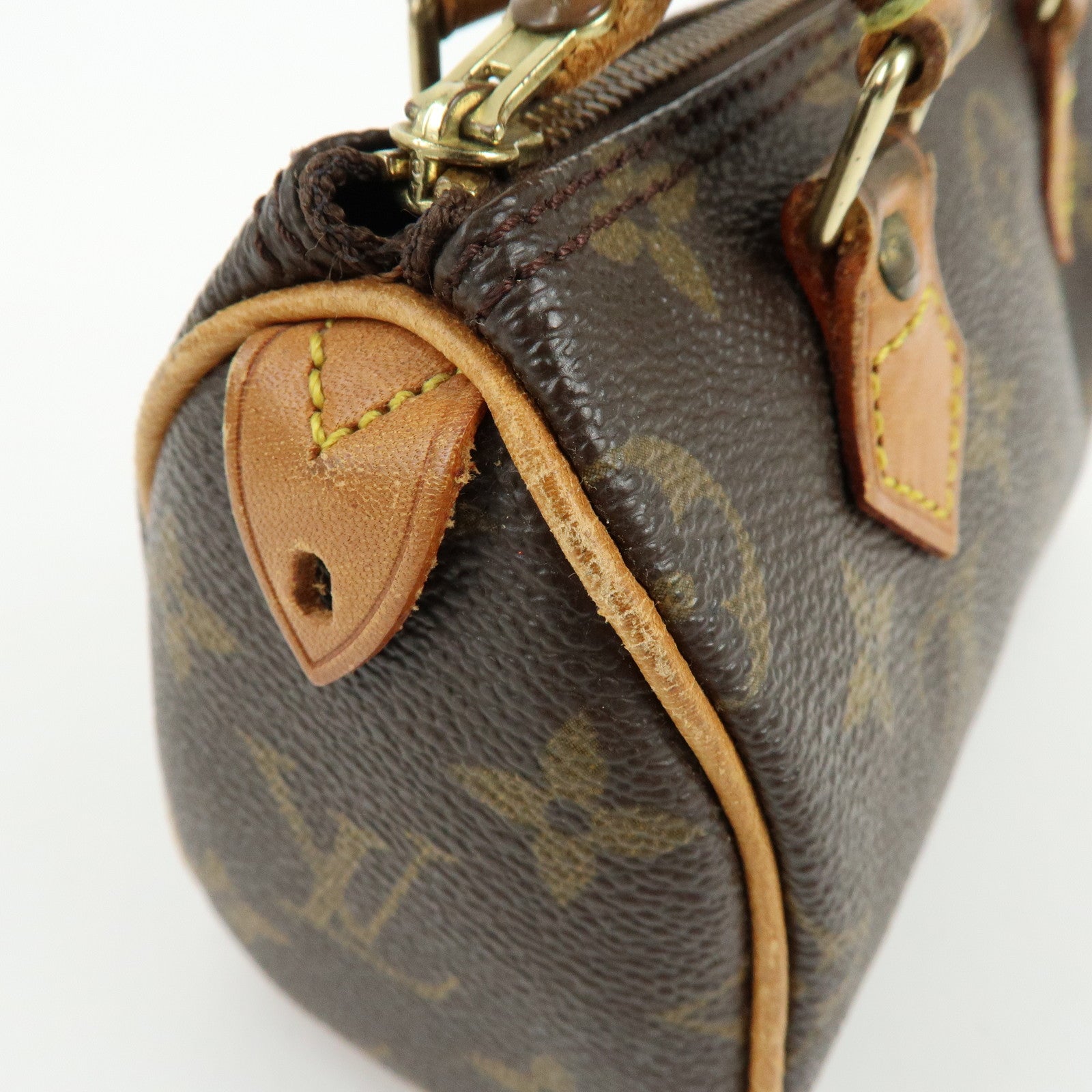 Louis Vuitton Monogram Canvas Mini Speedy Hand Bag & Strap M41534