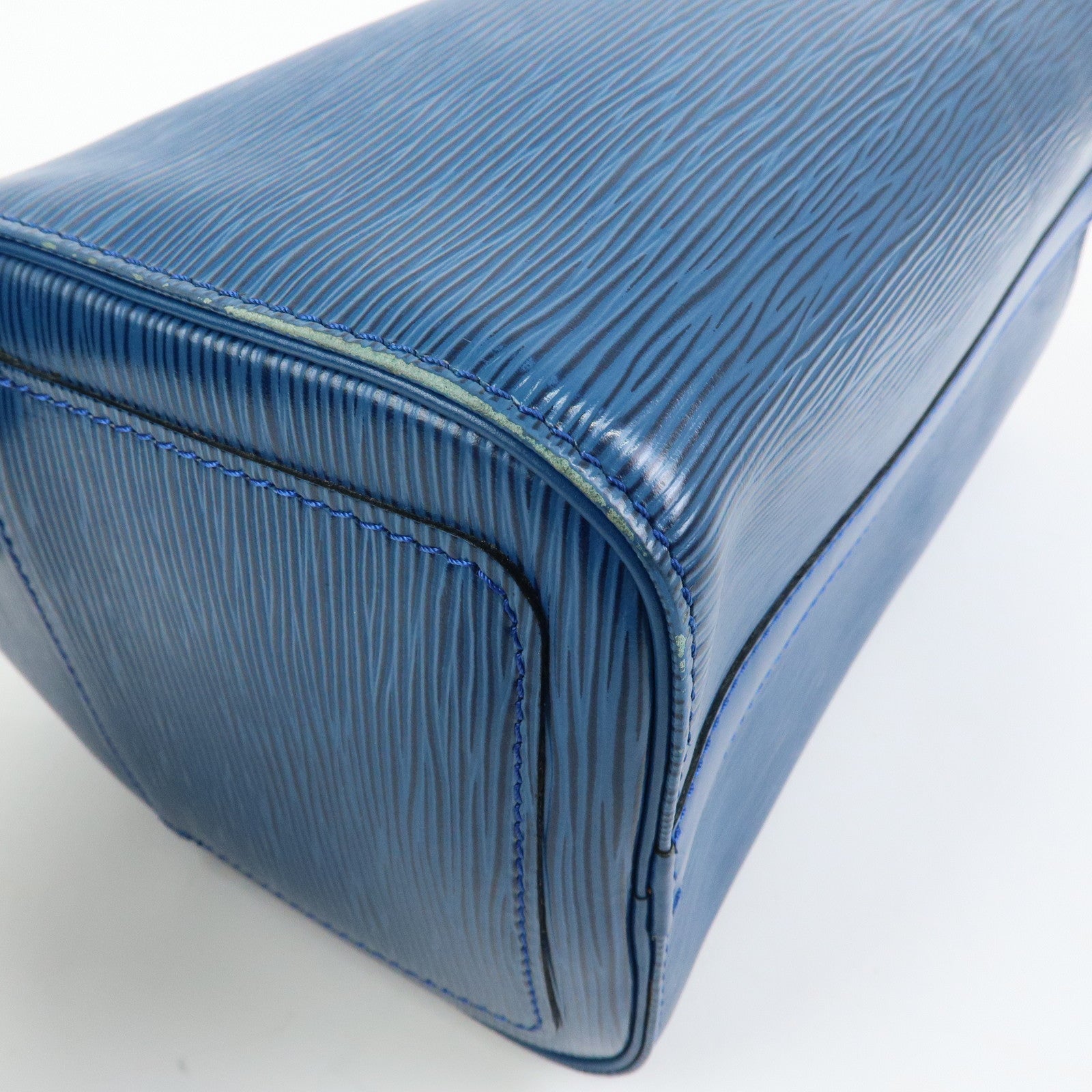 Louis Vuitton Epi Speedy 25 Hand Bag Boston Bag Toledo Blue M43015