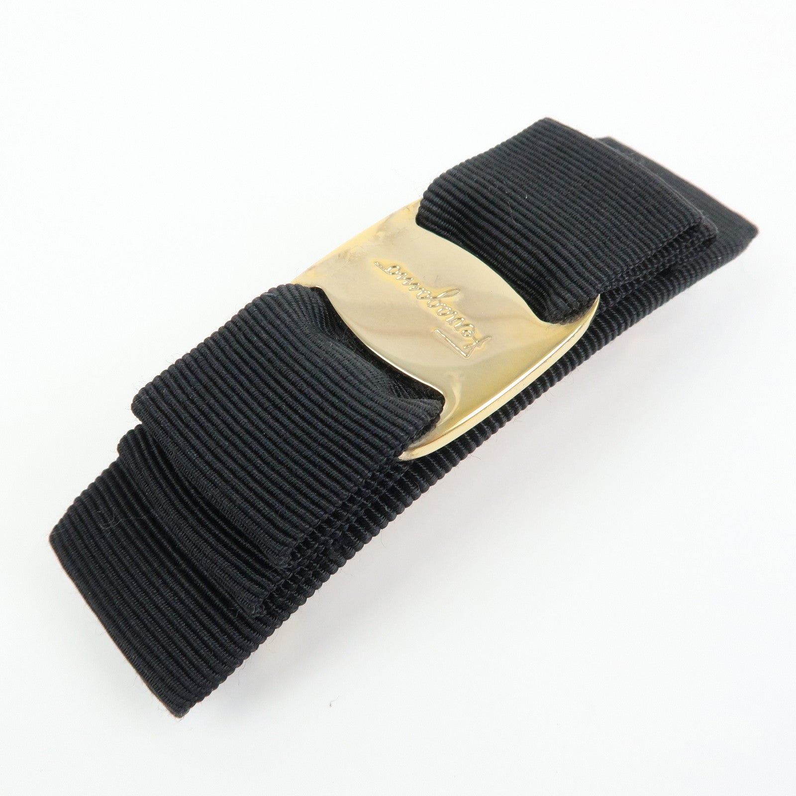 Ferragamo Vara Ribbon Viscose Valletta Hair Accessory Black