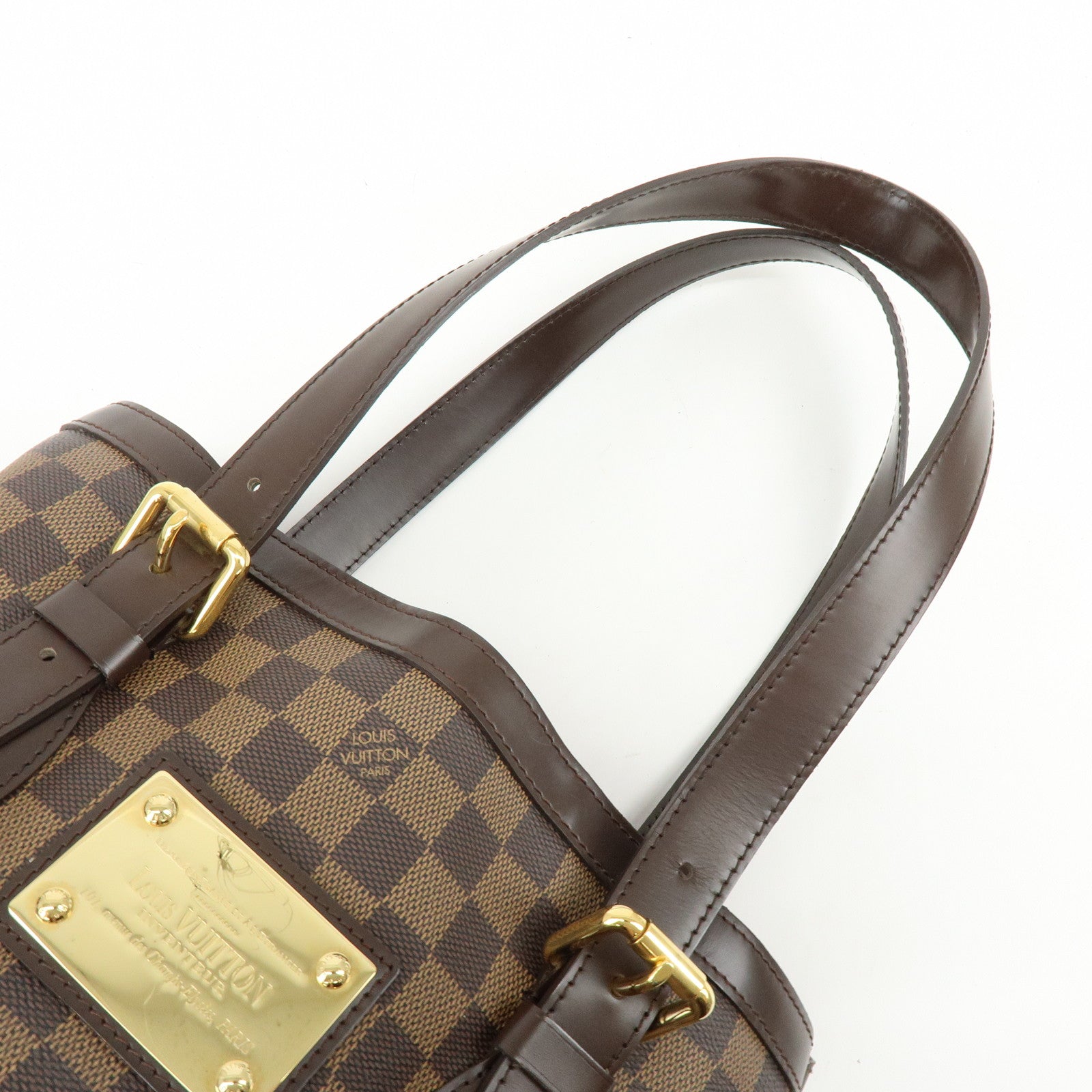 Louis Vuitton Damier Hampstead MM Hand Bag Tote Bag Brown N51204