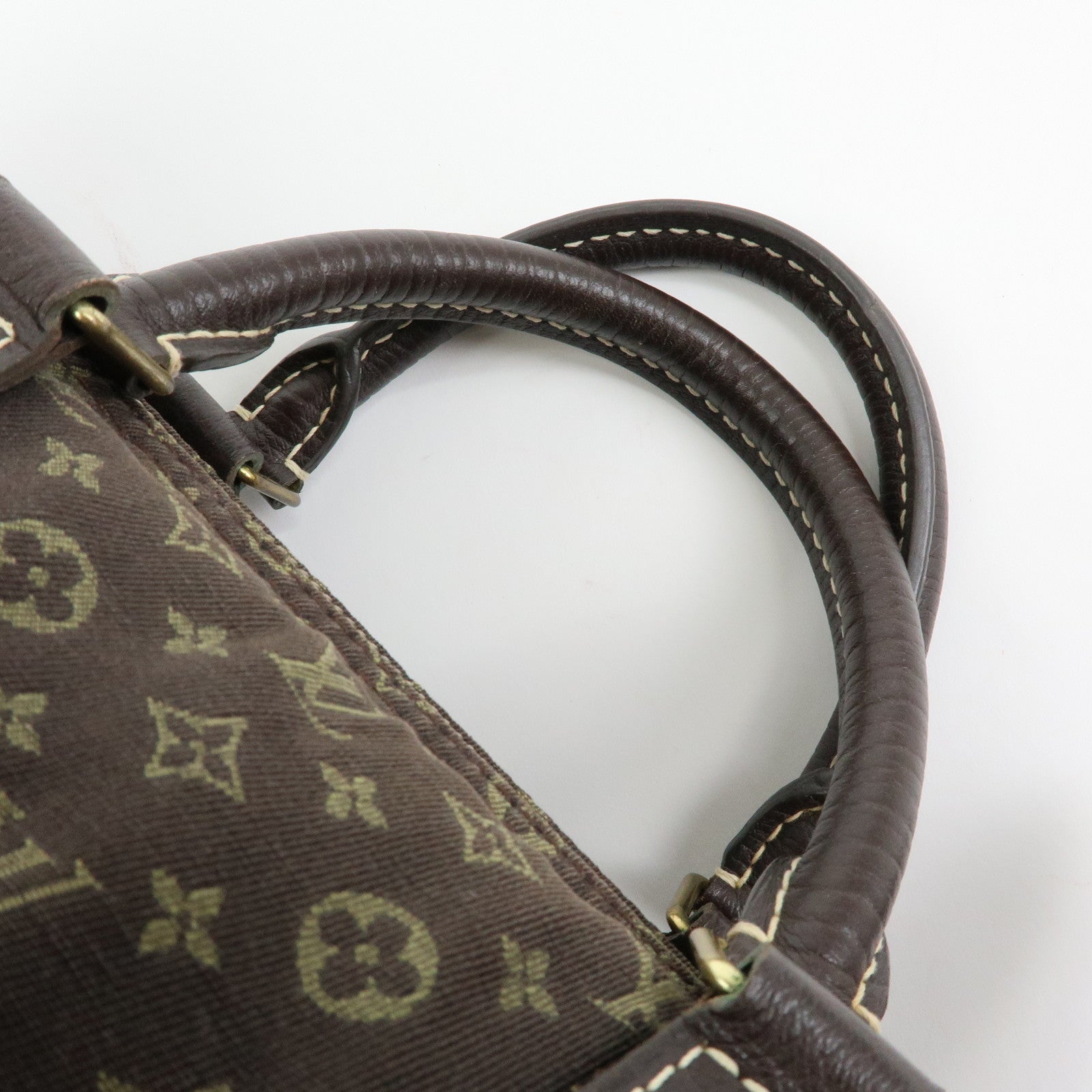 Louis Vuitton Monogram Mini Lin Speedy 30 Boston Hand Bag Ebene M95224
