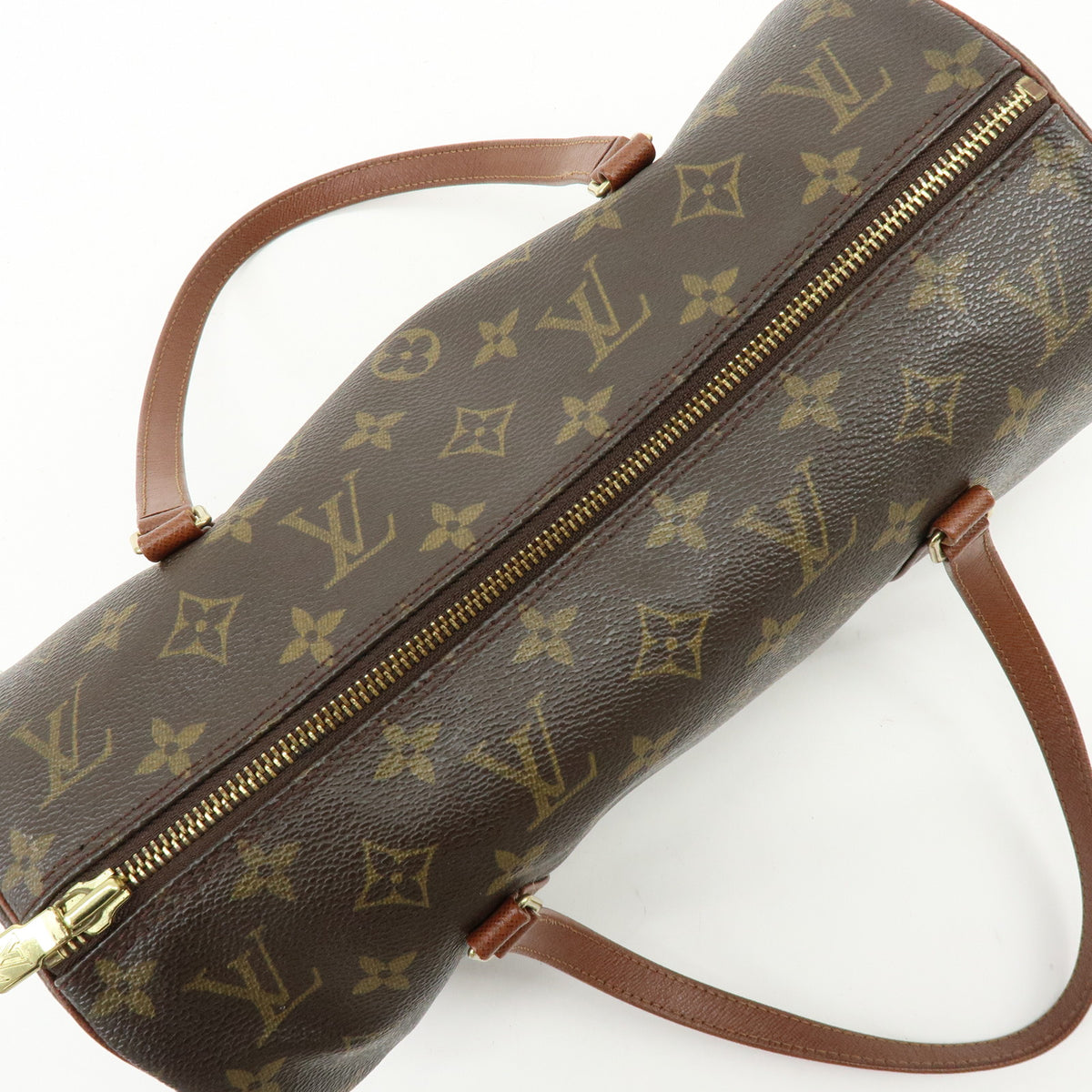 Louis Vuitton Monogram Papillon 30 Hand Bag Brown M51365