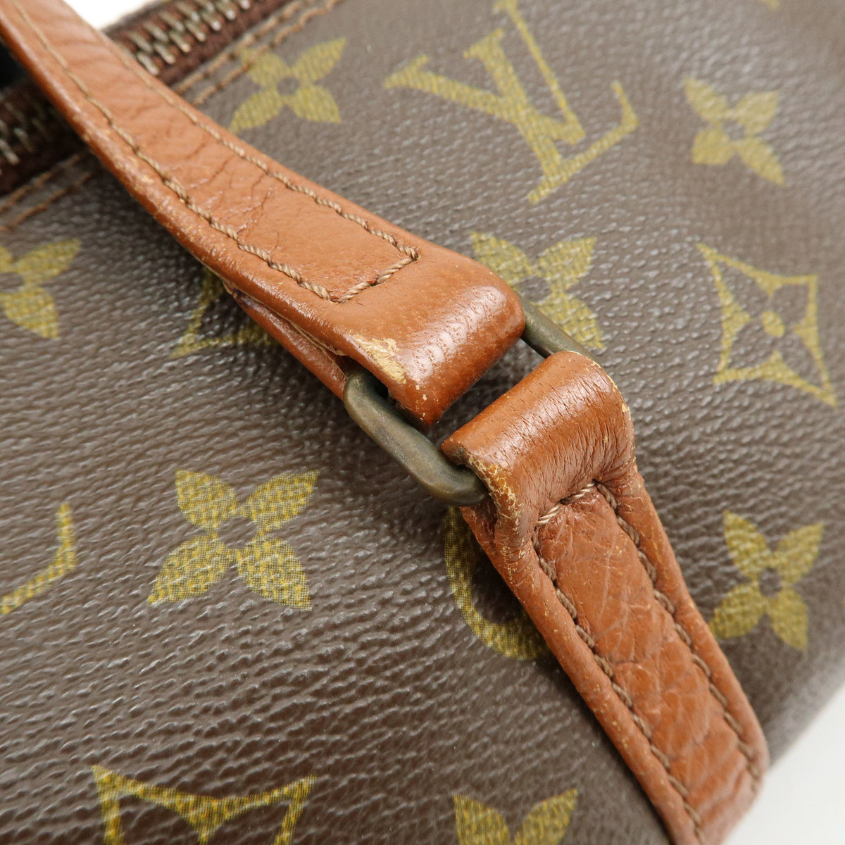 Louis Vuitton Monogram Papillon 30 Hand Bag Brown M51365