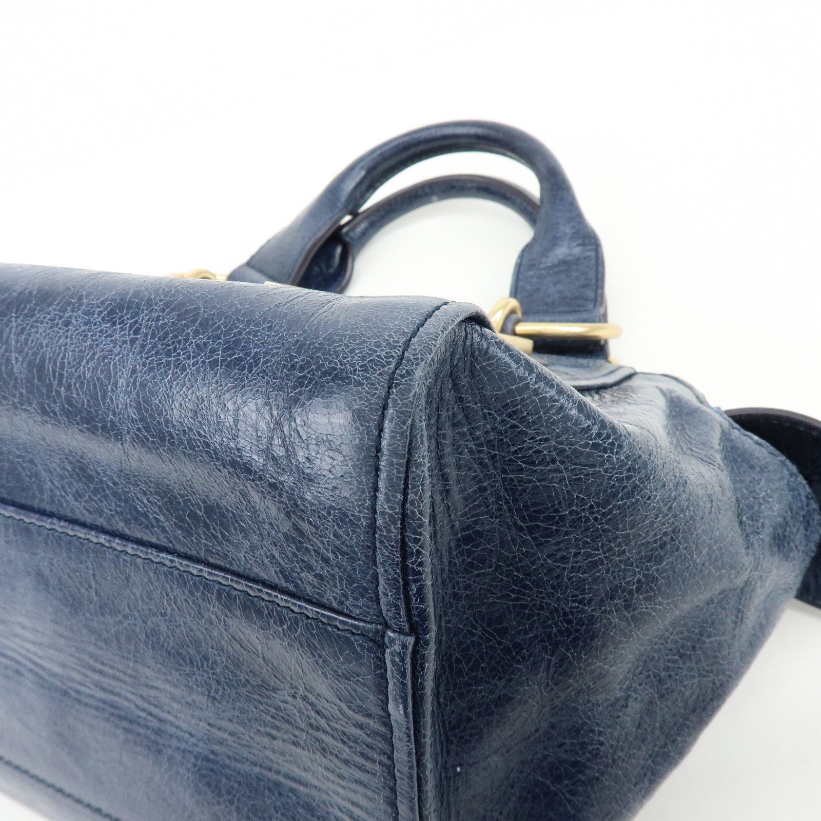 Chloe See by Chloe Paige Leather Small 2Way Hand Bag Shoulder Bag Blue