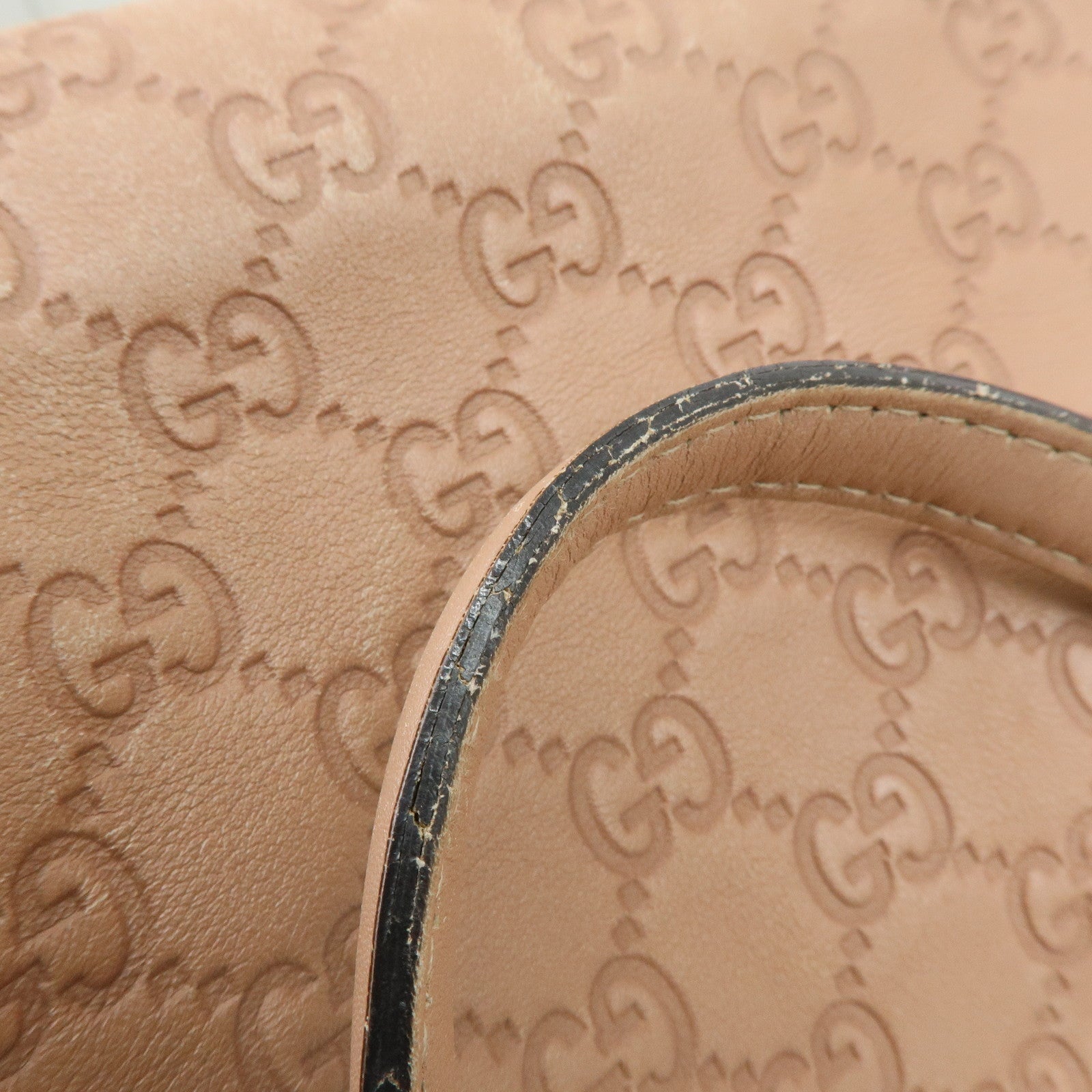 GUCCI Guccissima Leather Mayfair Tote Shoulder Bag Pink