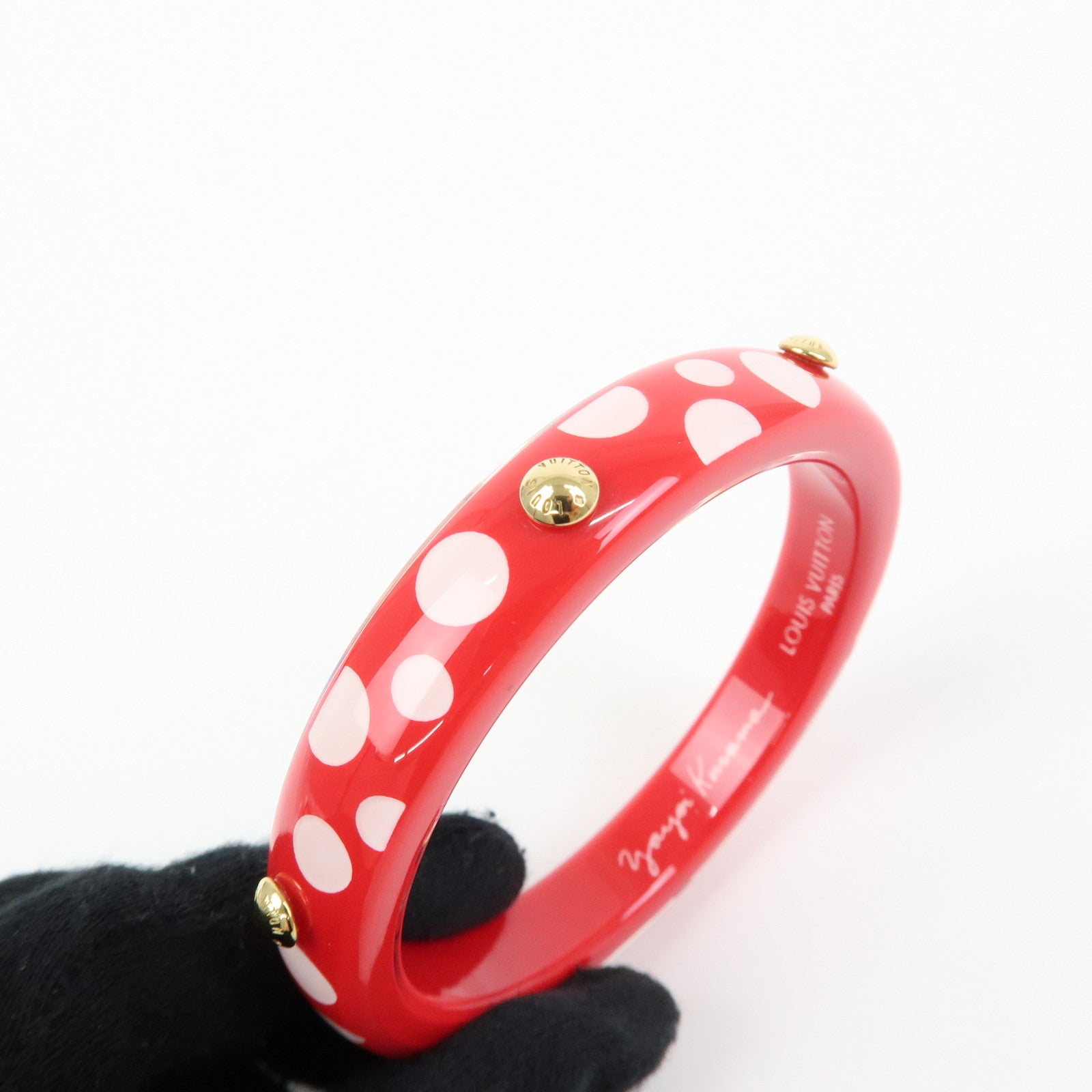 Louis Vuitton X Yayoi Kusama Dots Infinity Bracelet Red White M66684