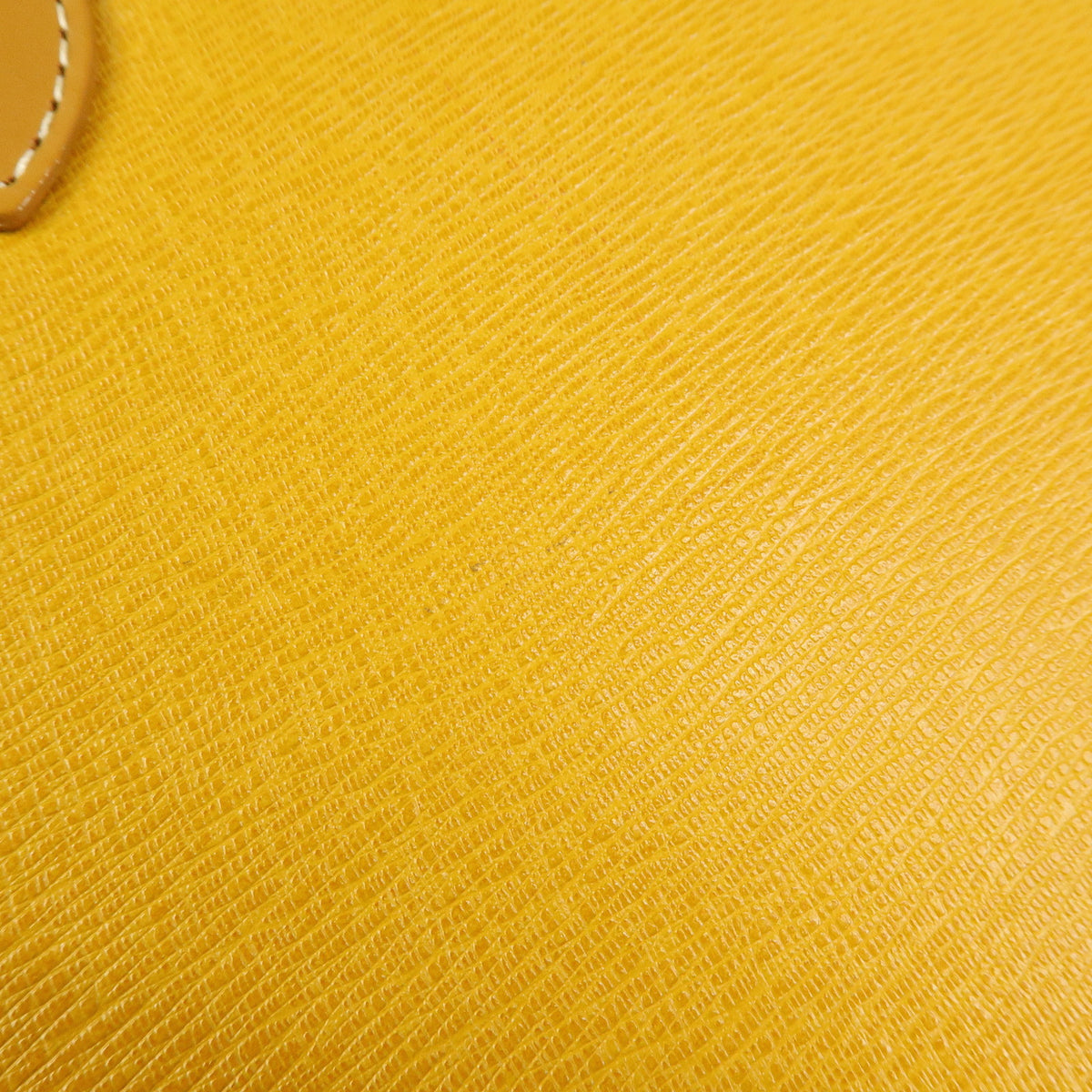 BURBERRY Leather Mini Hand Bag Tote Bag Yellow