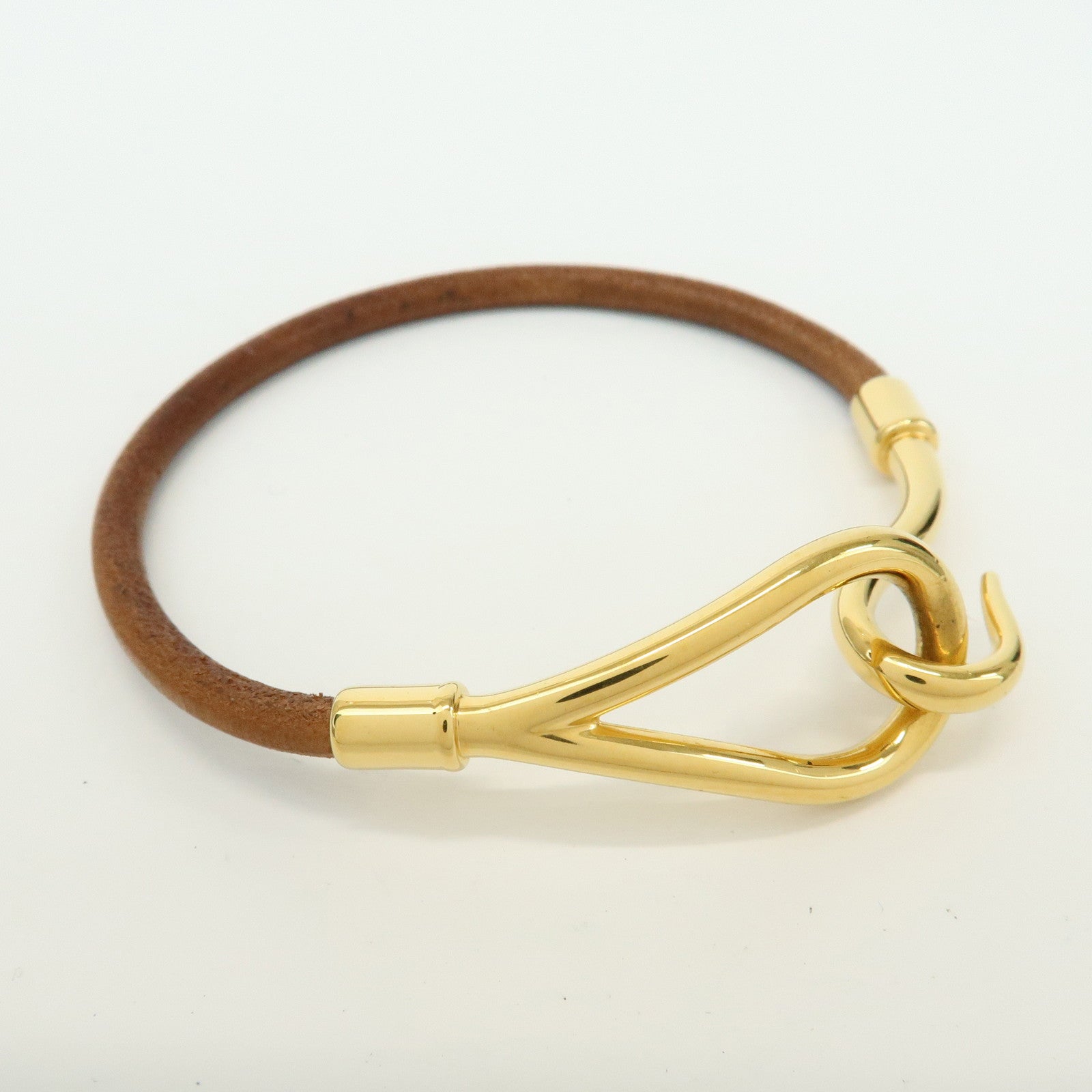 HERMES Set of 2 Jumbo Choker Jumbo Double Choker Leather Bracelet