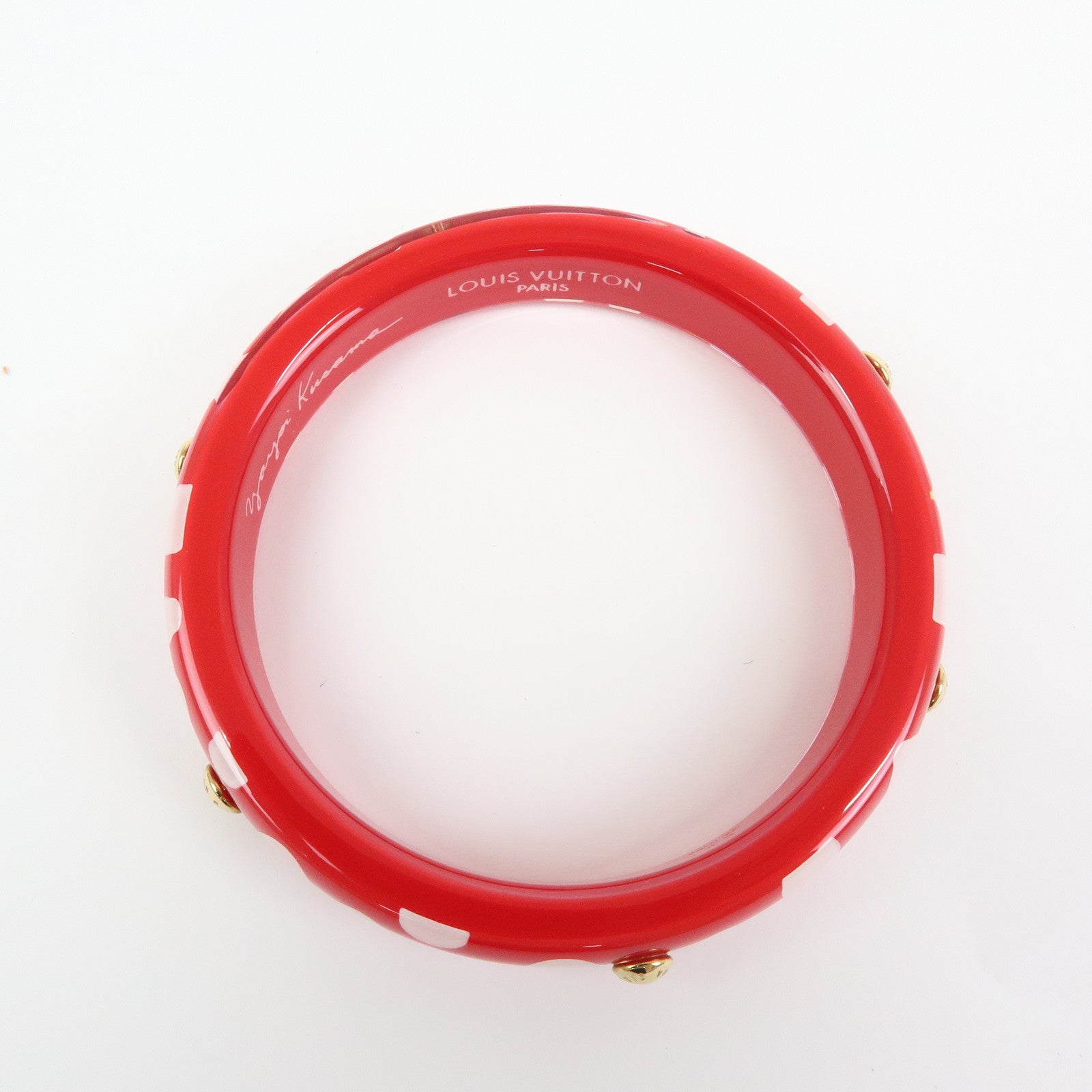 Louis Vuitton X Yayoi Kusama Dots Infinity Bracelet Red White M66684