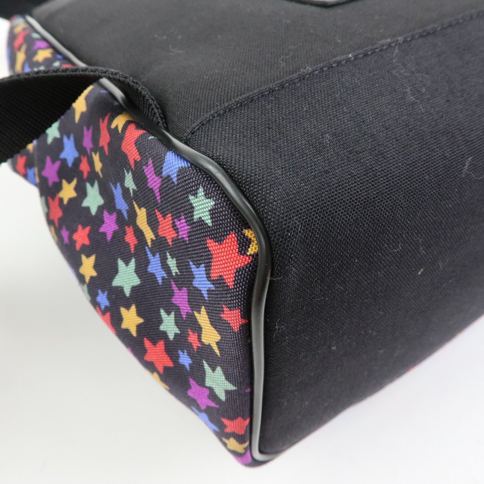 SAINT LAURENT PARIS City Canvas Leather Backpack Star Pattern 508548