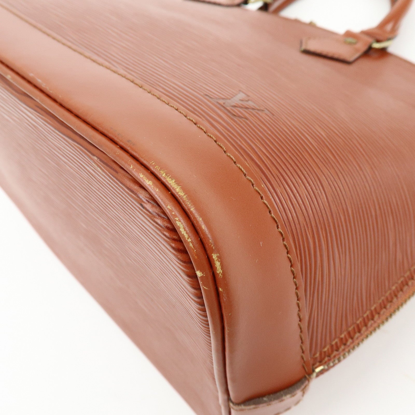 Louis Vuitton Epi Alma PM Leather Hand Bag Kenya Brown M52143