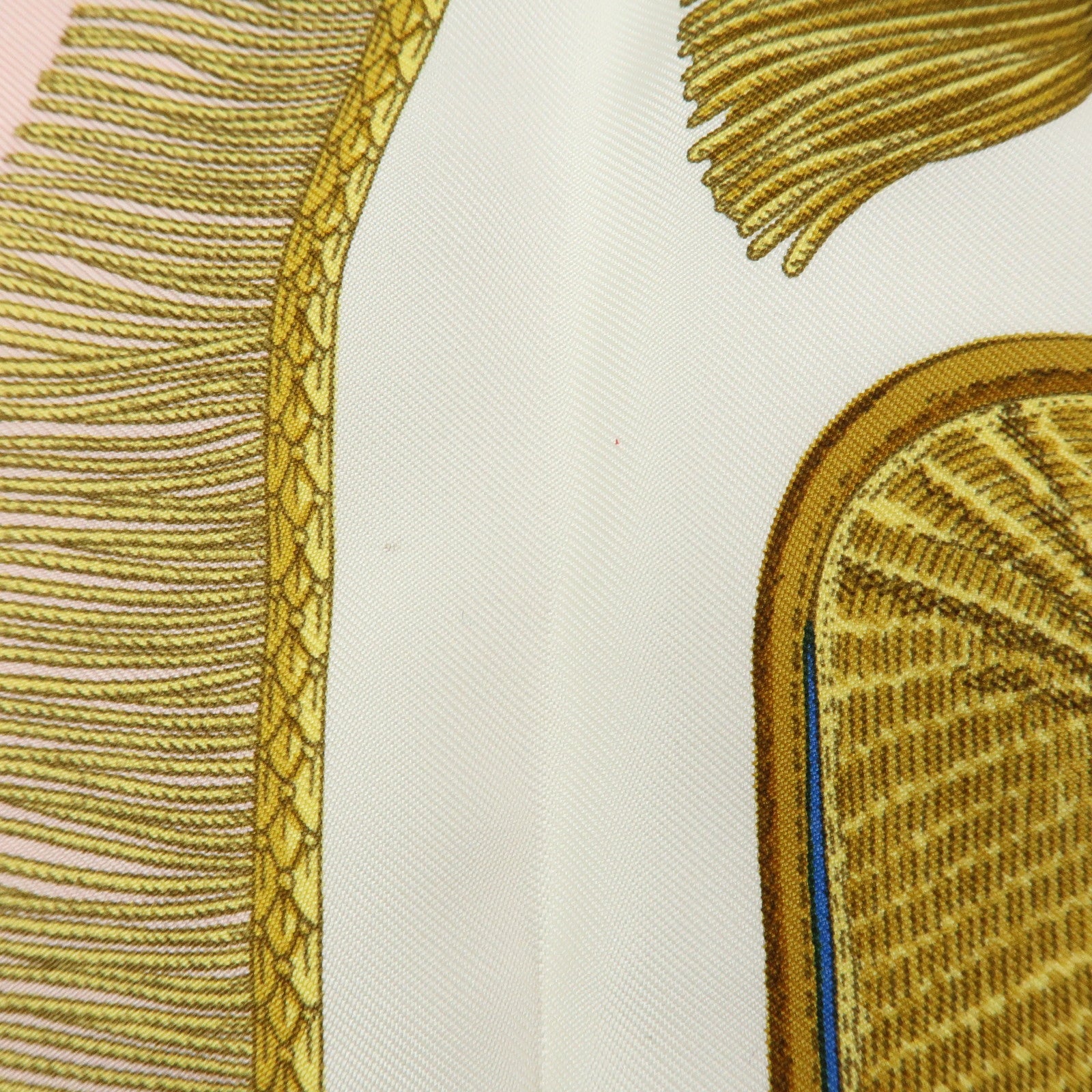 HERMES Carre 90 Silk 100% Scarf Poste et Cavalerie Light Pink Gold