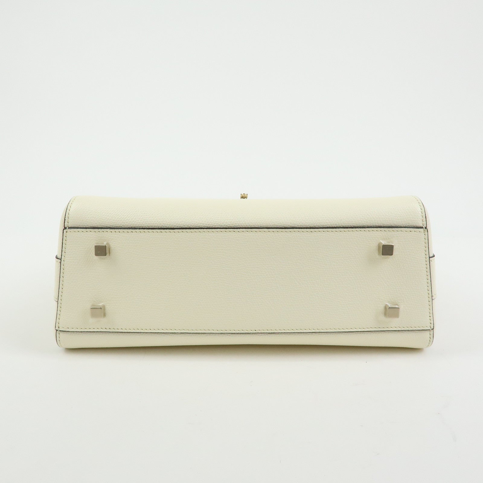 Valextra Brera Calf Leather Shoulder Bag Hand Bag White