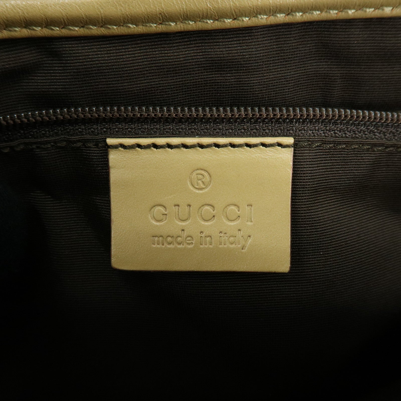 GUCCI Jackie Sherry GG Canvas Leather Shoulder Bag Beige 00963 001998