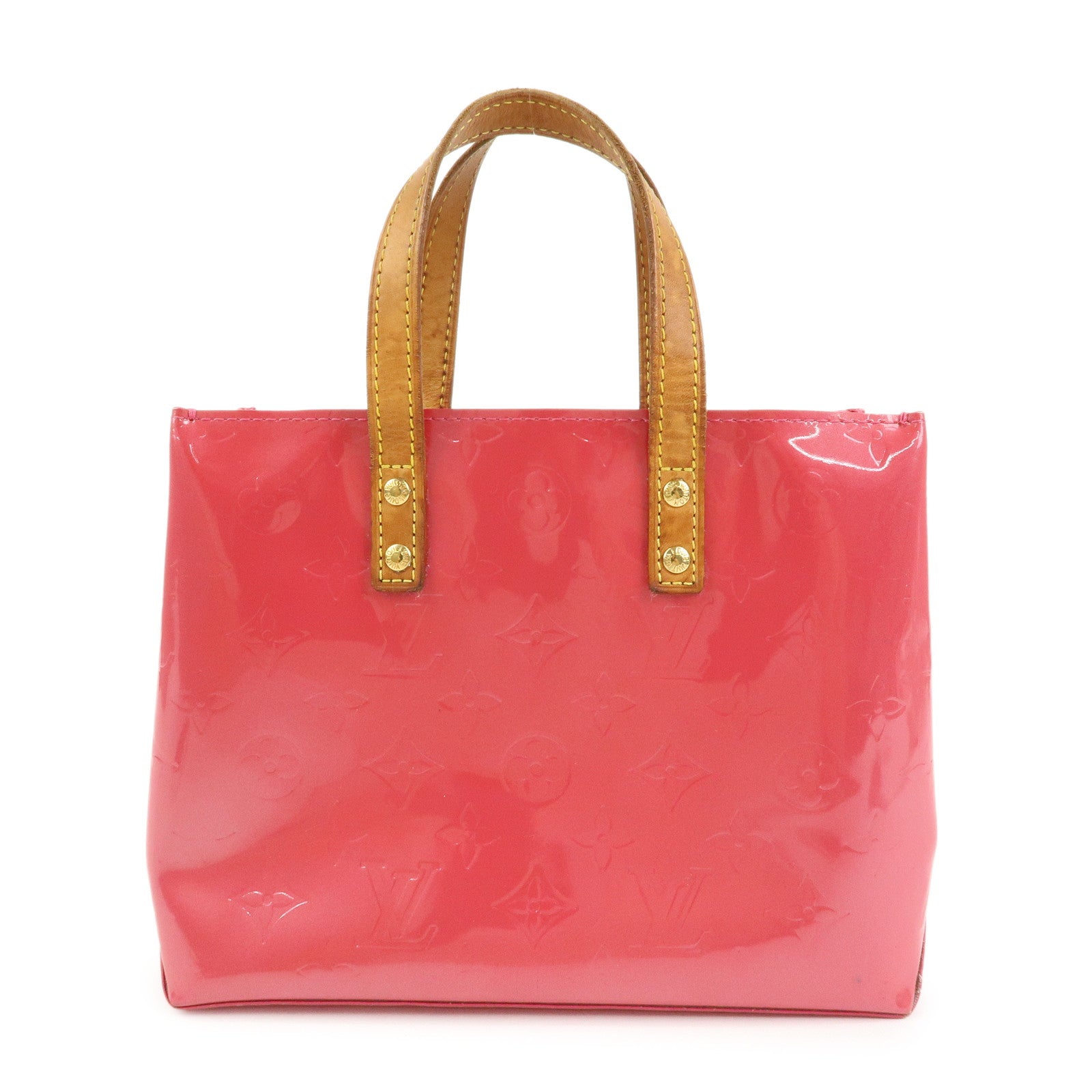 Louis Vuitton Monogram Vernis Reade PM Hand Bag Framboise M9132F