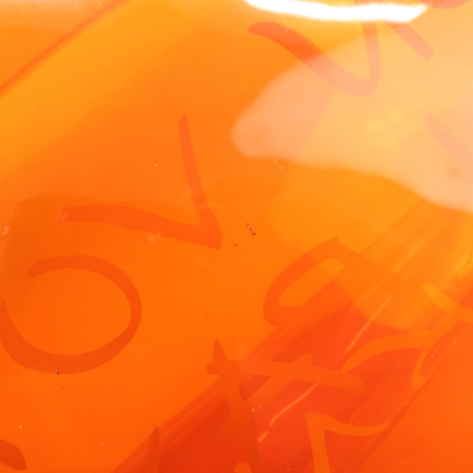 HERMES Kelly Vinyl Hand Bag SOUVENIR DE L'EXPOSITION Orange