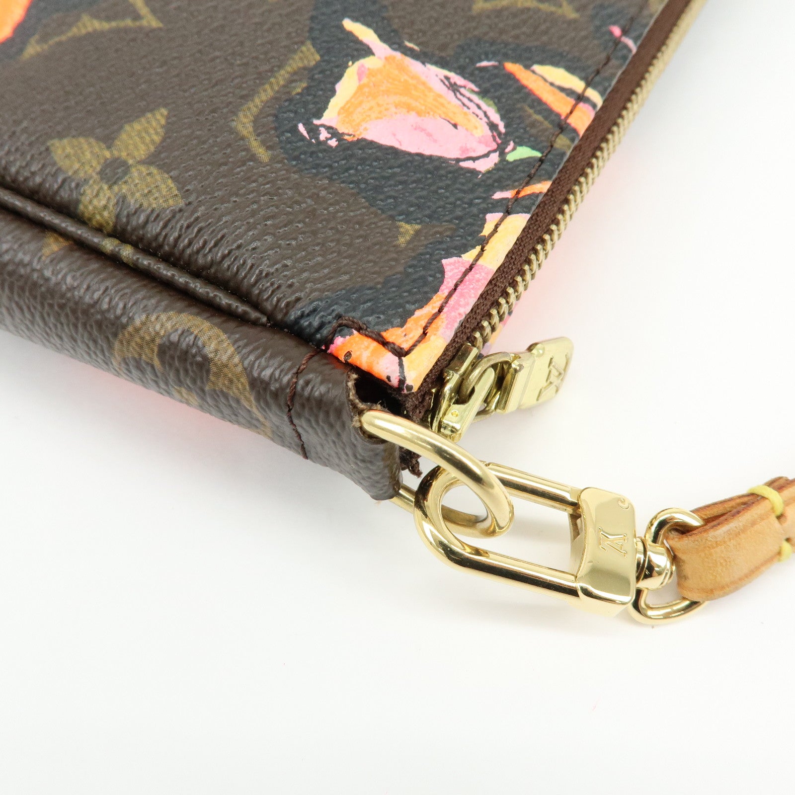 Louis Vuitton Monogram Rose Pochette Accessoires Hand Bag Pouch M48615
