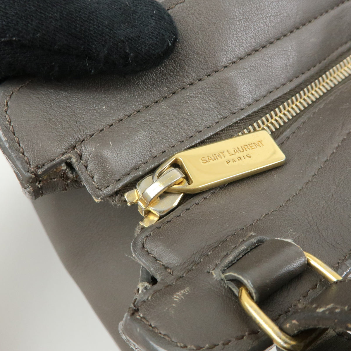 SAINT LAURENT PARIS Petit Cabas Y Line Leather 2Way Hand Bag 311210