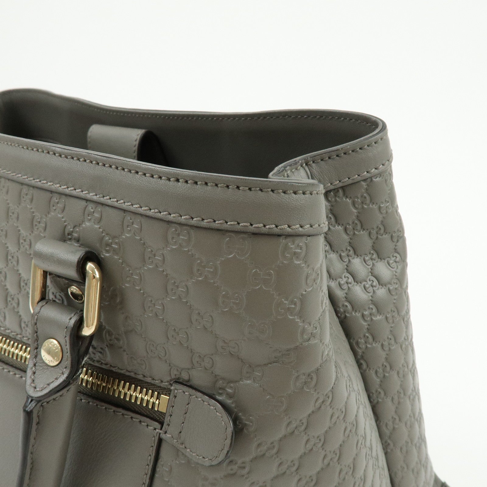 GUCCI Microguccissima Leather 2Way Bag Shoulder Bag Gray 510291