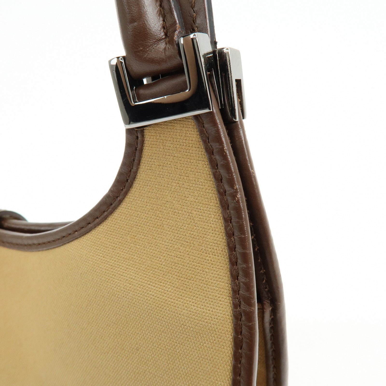 GUCCI Jackie Sherry Canvas Leather Shoulder Bag Hand Bag 002.1068