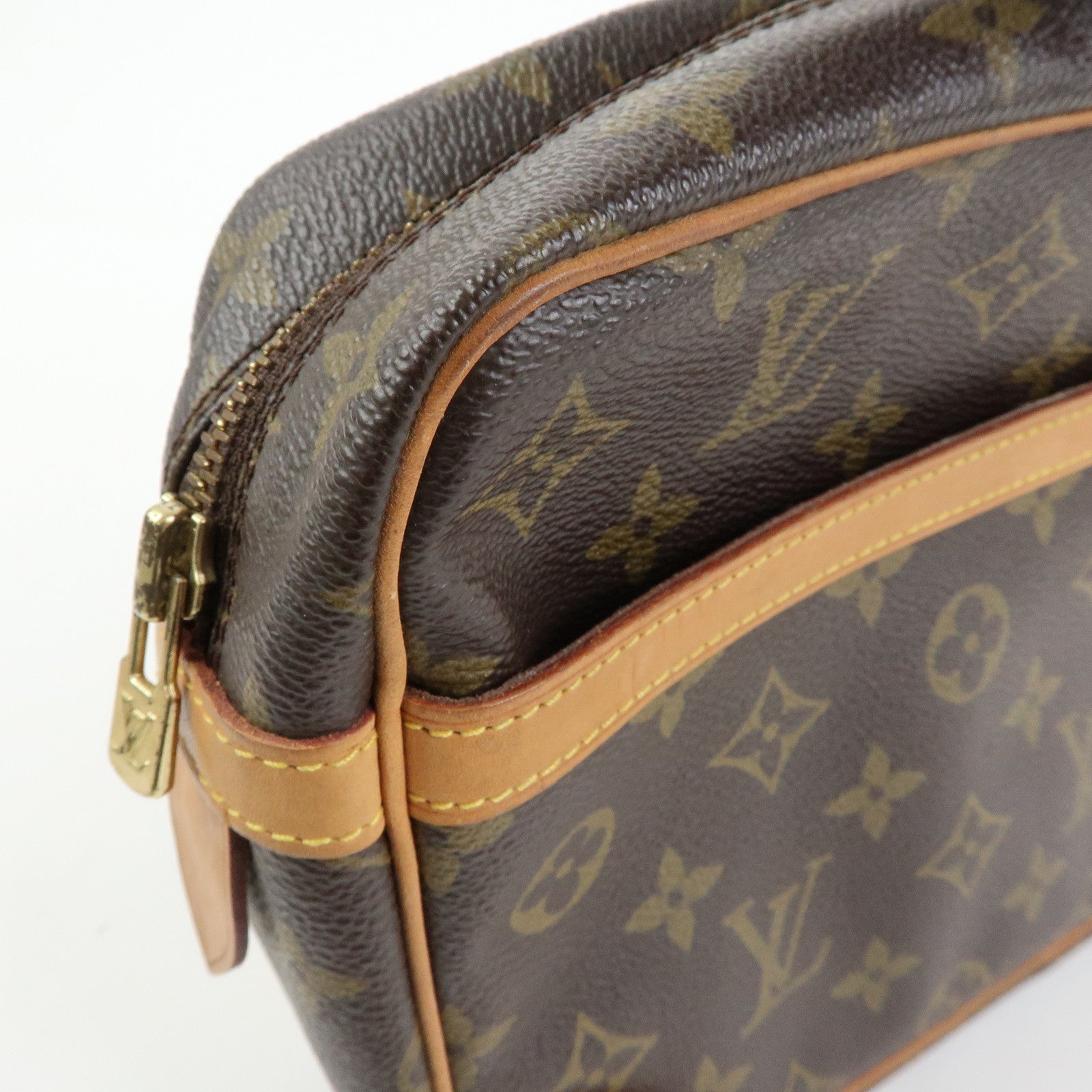 Louis Vuitton Monogram Compiegne 23 Pouch Clutch Bag Brown M51845
