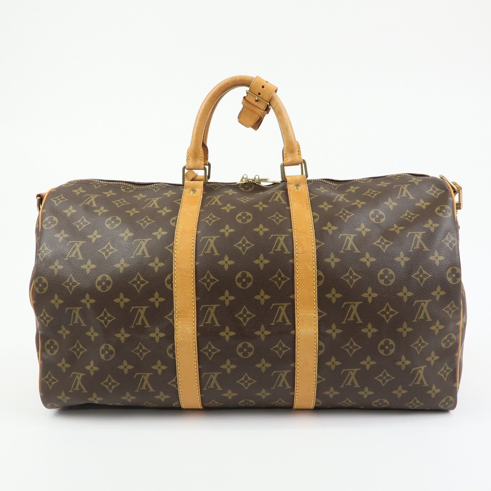 Louis Vuitton Monogram Keep All 50 Bandouliere Boston Bag Brown M41416