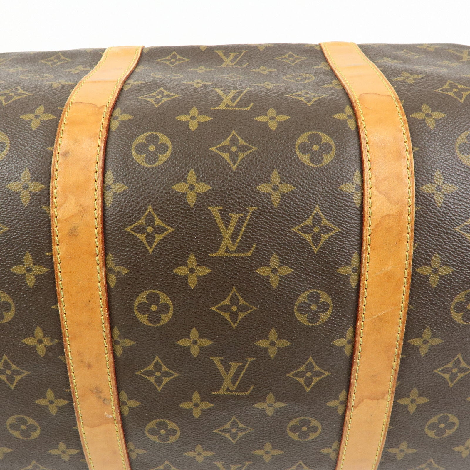 Louis Vuitton Monogram Keep All Bandouliere 60 Boston Bag Brown M41412