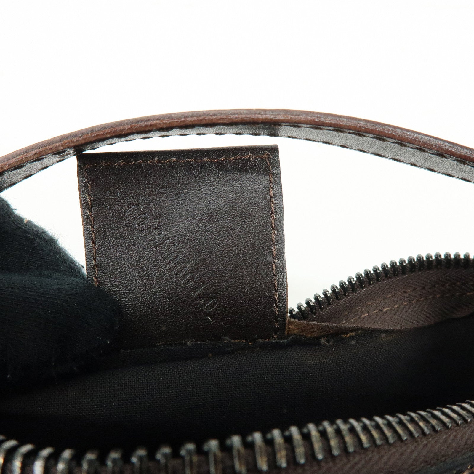 FENDI Zucca Canvas Leather Mini Pochette Pouch Hand Bag Brown 8N0001