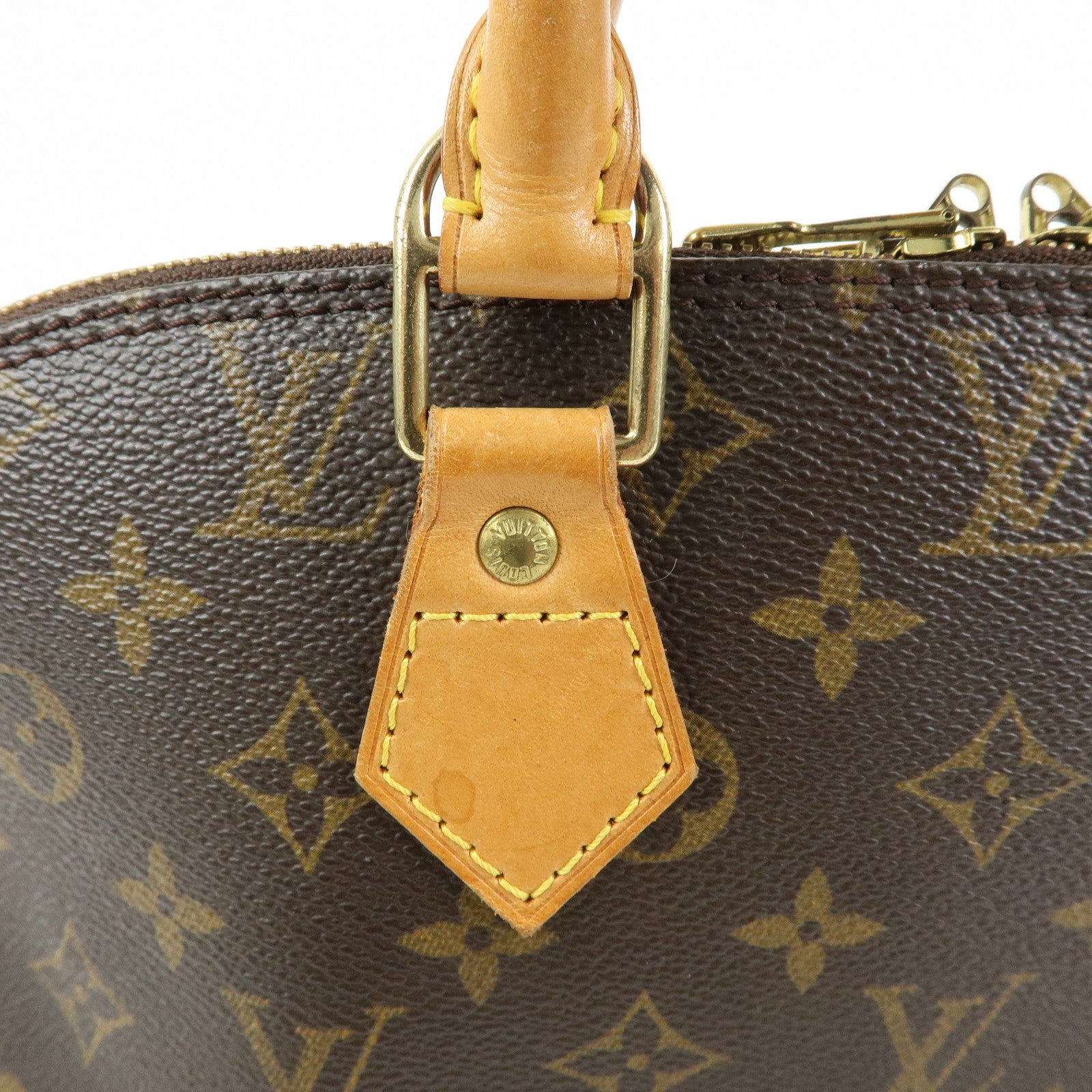 Louis Vuitton Monogram Alma PM Canvas Leather Hand Bag Brown M51130