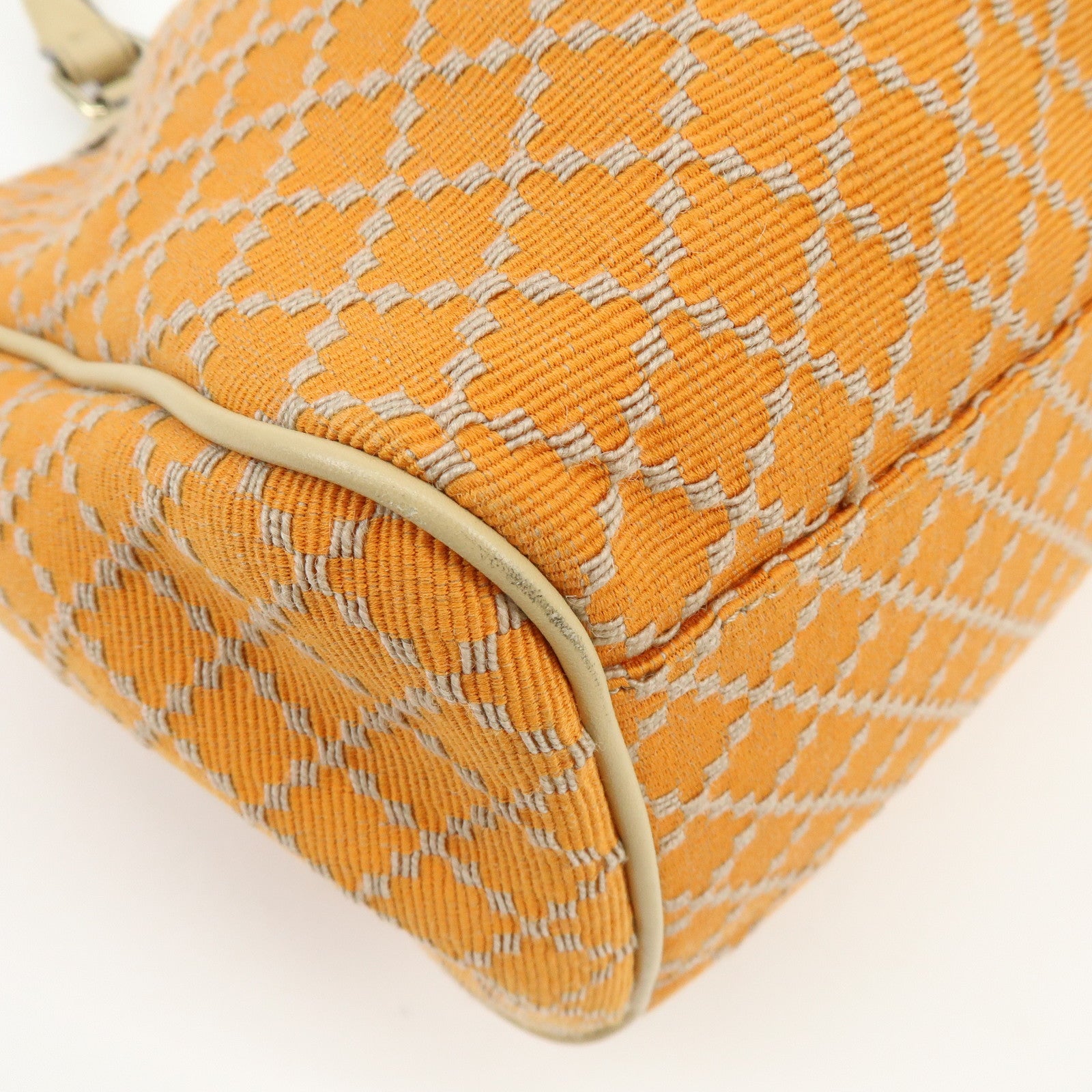 GUCCI Sukey Interlocking G Diamante Canvas Leather Hand Bag 211944