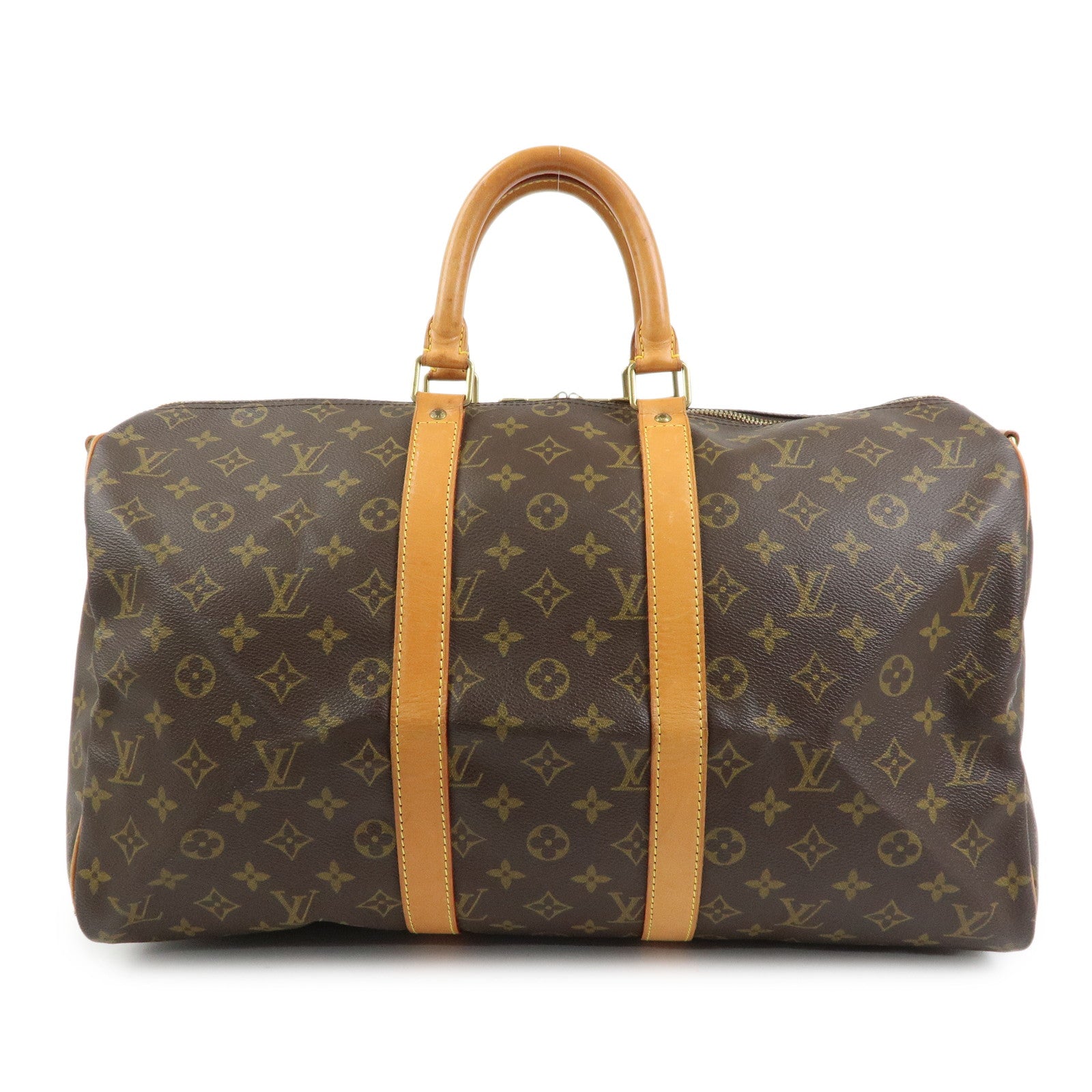Louis Vuitton Monogram Keep All Bandouliere 45 Boston Bag M41418