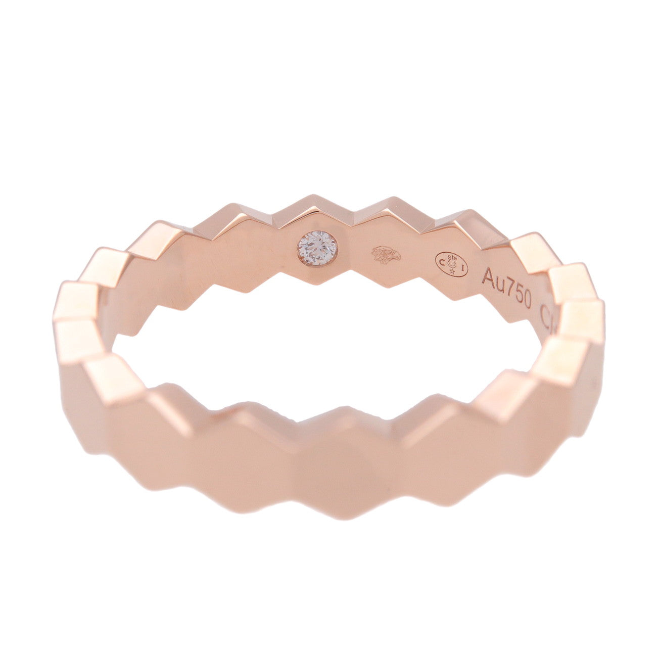 CHAUMET Bee My Love Honeycomb 1P Diamond Ring K18 750PG #53 081931