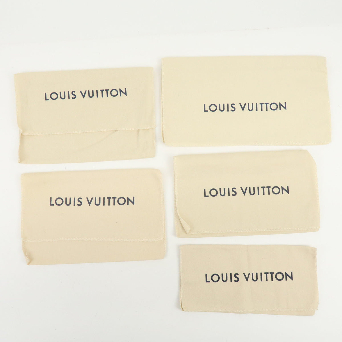 Louis Vuitton Lot of 15 Dust Bag Storage Bag Flap Style Beige