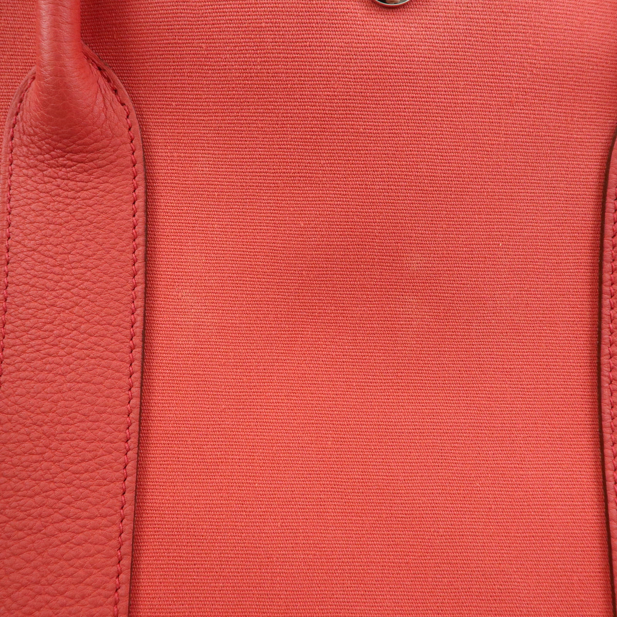 HERMES Garden Party PM Toile Ash Leather □N Stamped Tote Bag
