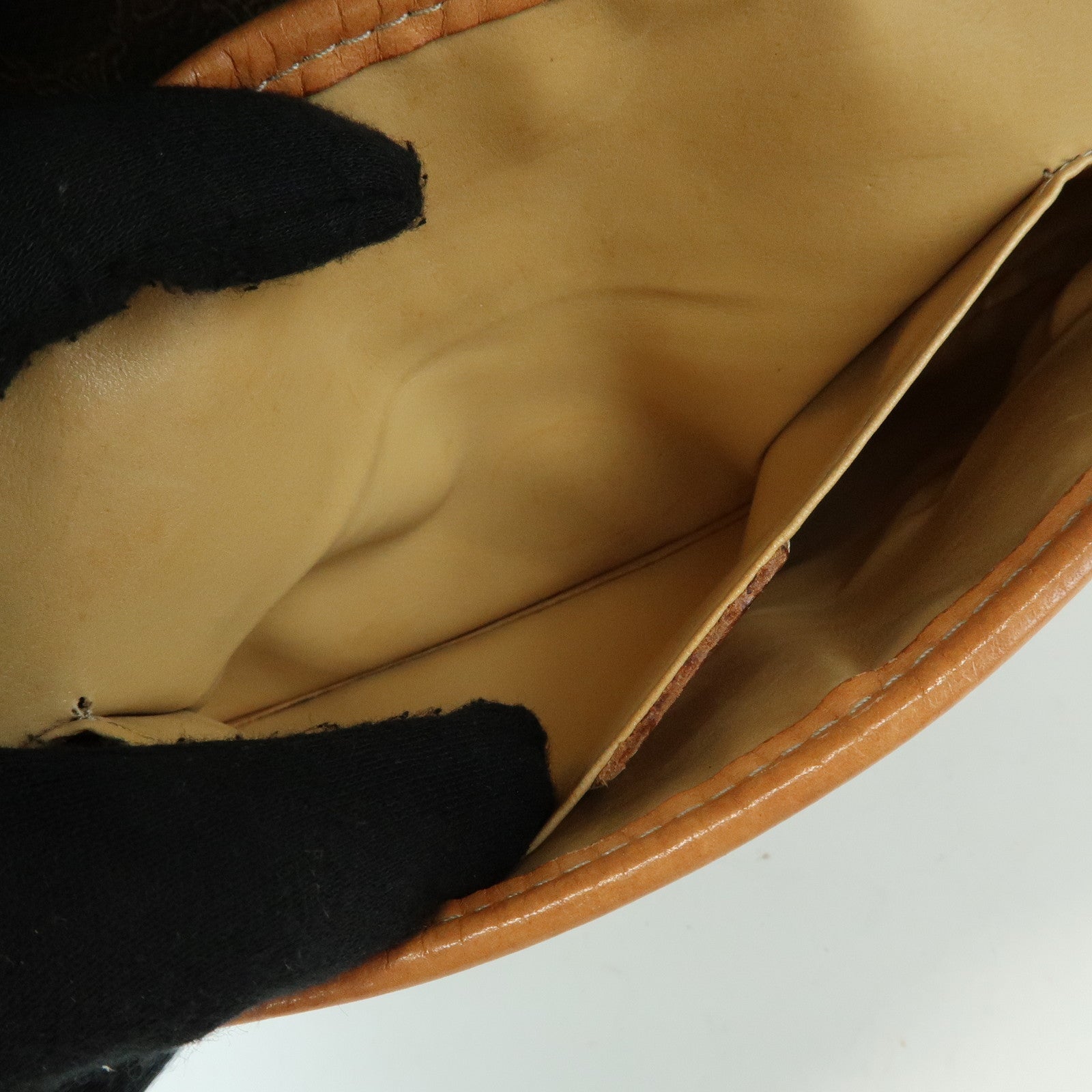 CELINE Macadam PVC Leather Shoulder Bag Crossbody Bag Brown