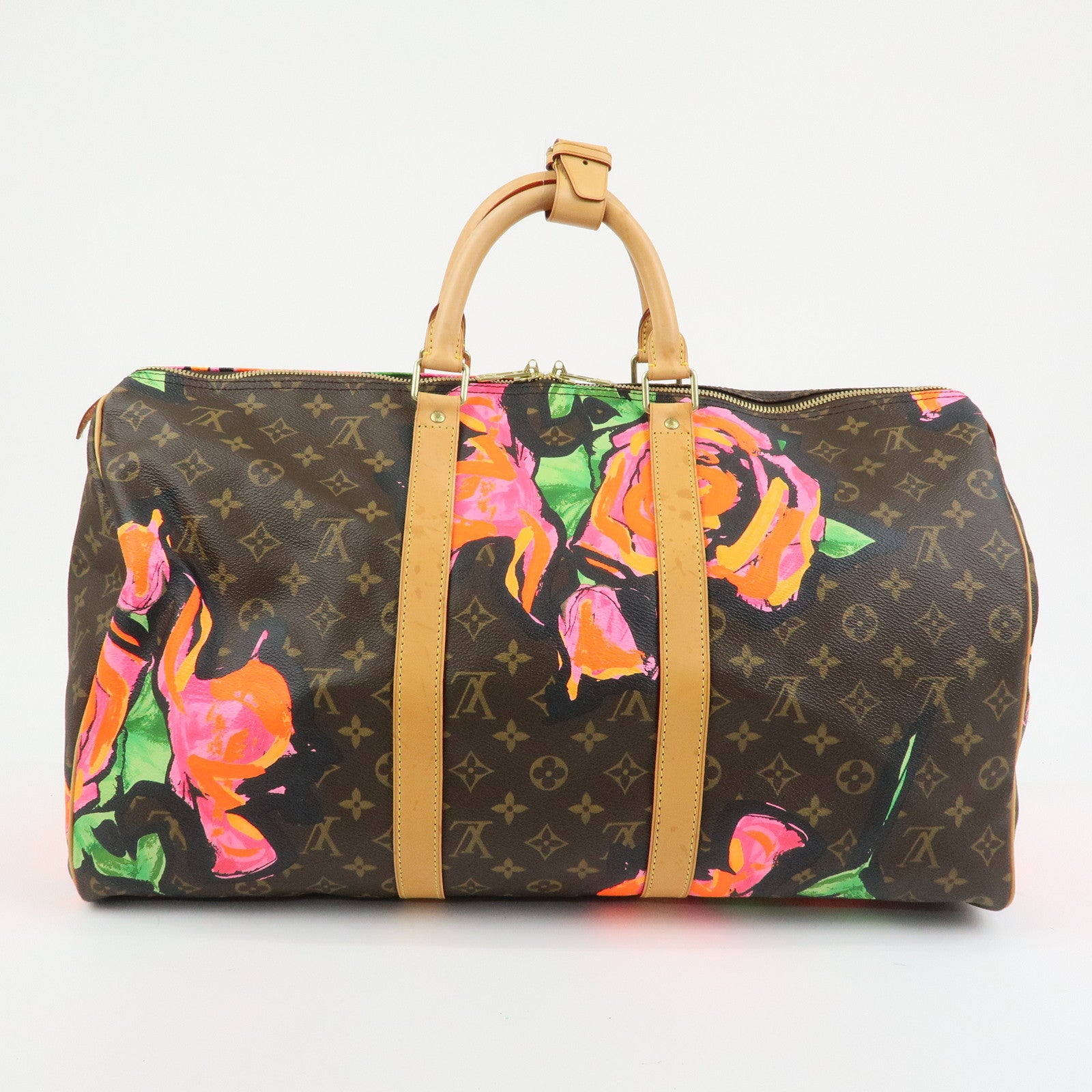 Louis Vuitton Monogram Rose Keep All Bandouliere 50 Boston Bag M48605